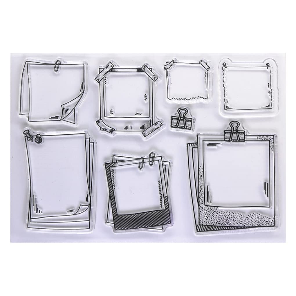 Message Board Note Paper Clip Clear Stamps for Card Making Decoration and DIY Scrapbooking 2111513