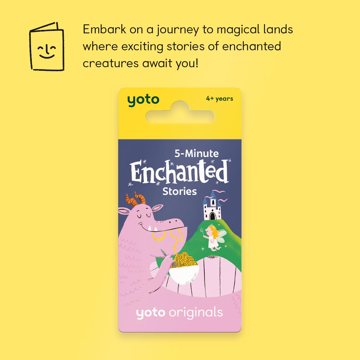 Historias encantadas de 5 minutos: tarjeta de audio para niños para usar con reproductor y mini dispositivo de audio todo en 1, escucha sin pantalla con historias divertidas para la hora de jugar 2