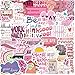 50pcs Pink Motivational Stickers for Girl, Inspirational Words Waterproof Vinyl Decal for Teen Kids Student Water Bottle Laptop Phone Journaling Scrapbook Luggage Notebook (Positive Affirmation Quote)