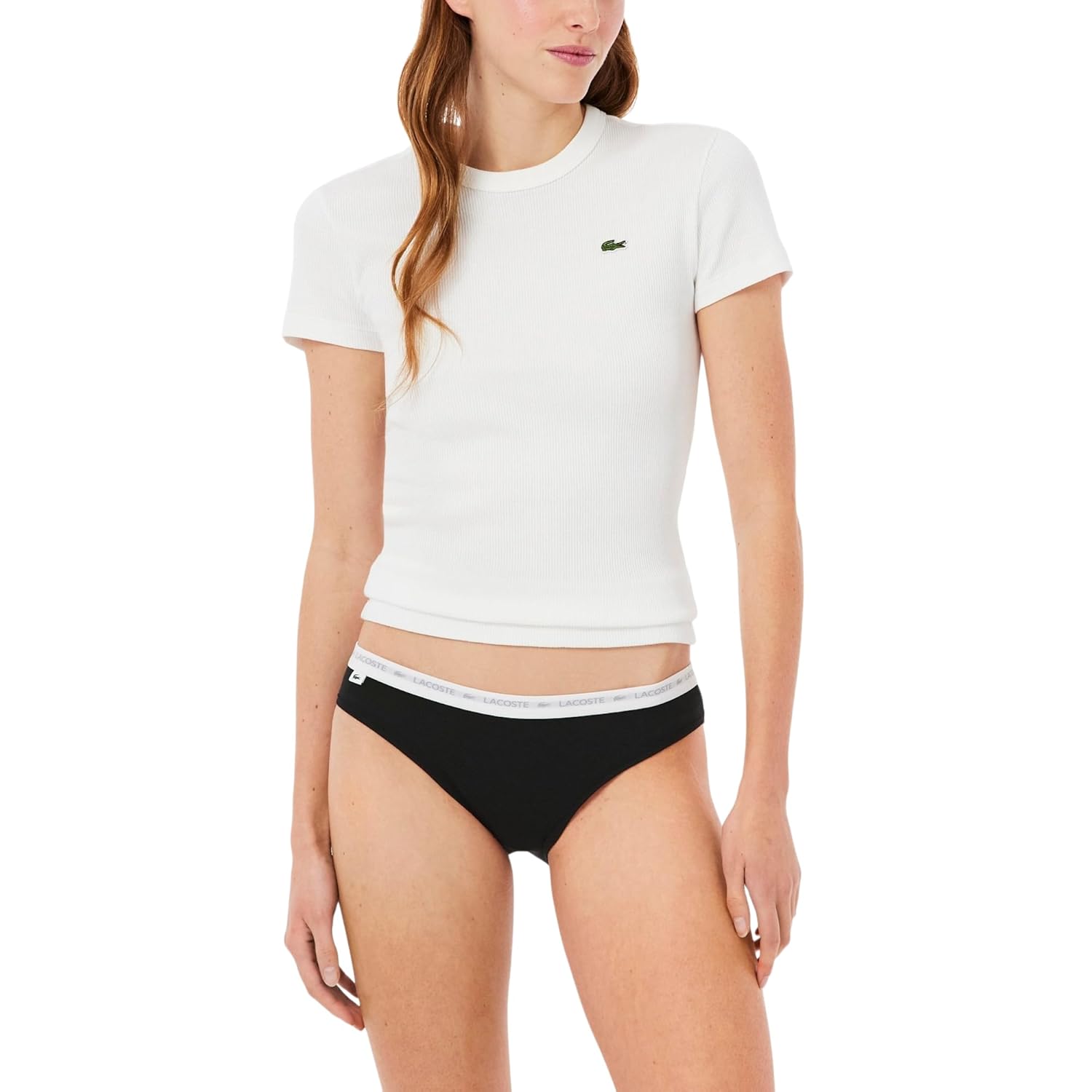 Lacoste Women's Cotton Stretch Briefs, 3-Pack (Amazon Exclusives)
