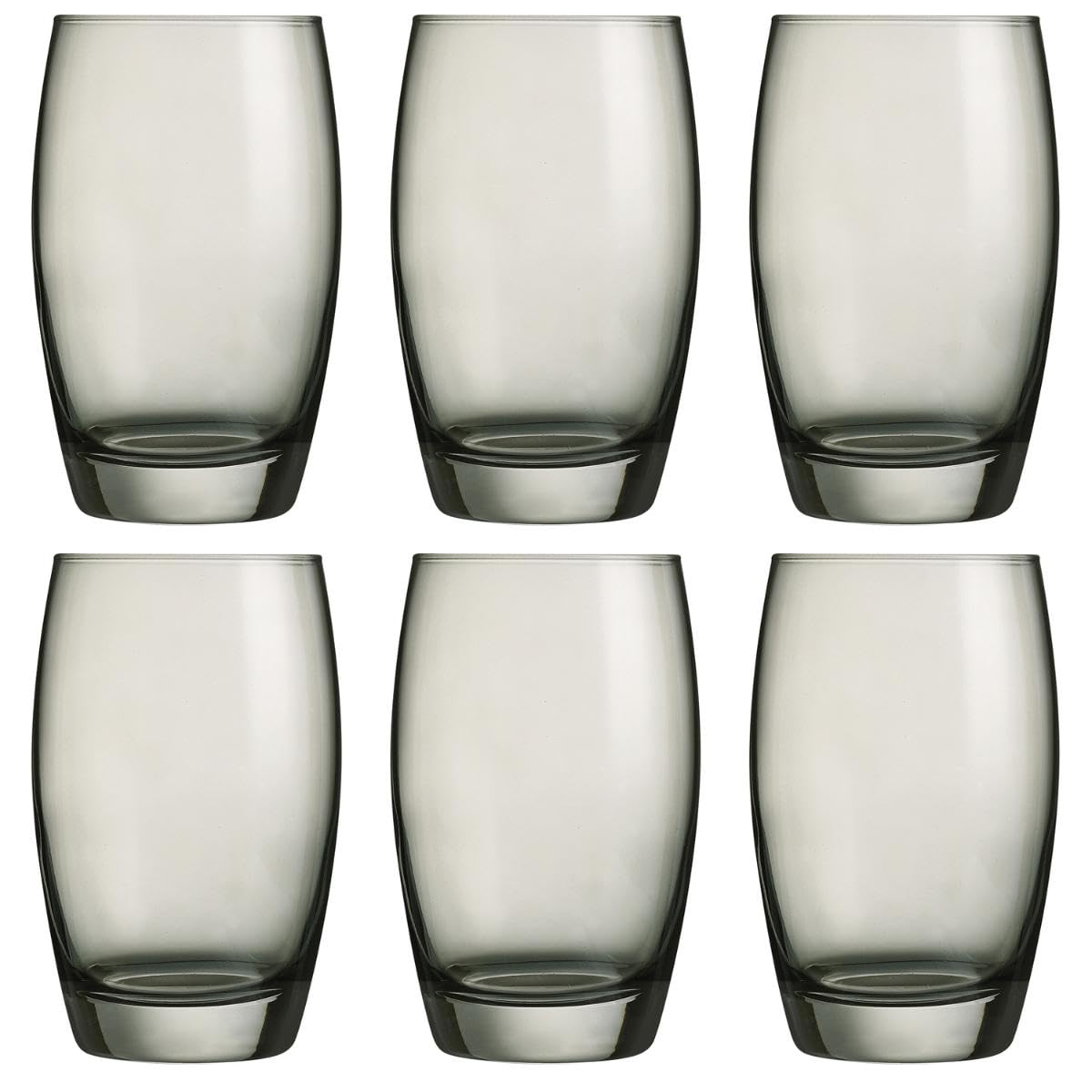 Arcoroc ARC J8491 Salto Color Studio Grey - Set di 6 bicchieri da long drink, 350 ml, colore: Grigio