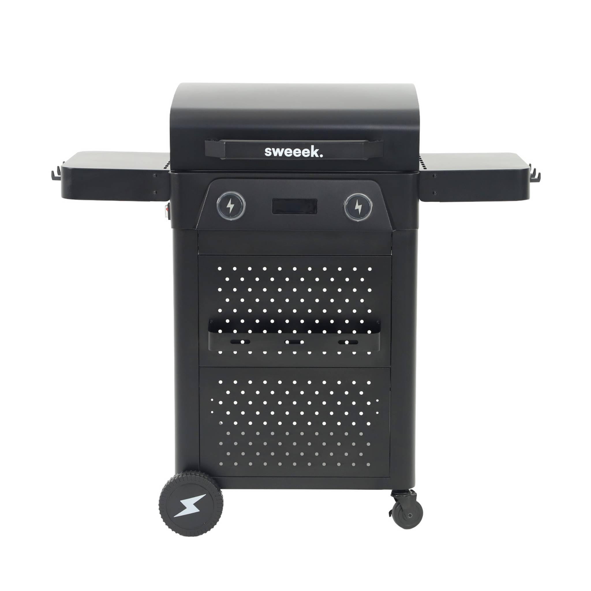 sweeek-Barbacoa eléctrica 2300 W de 2 quemadores Negro - 115.3x54x102.1 cm | Voltis