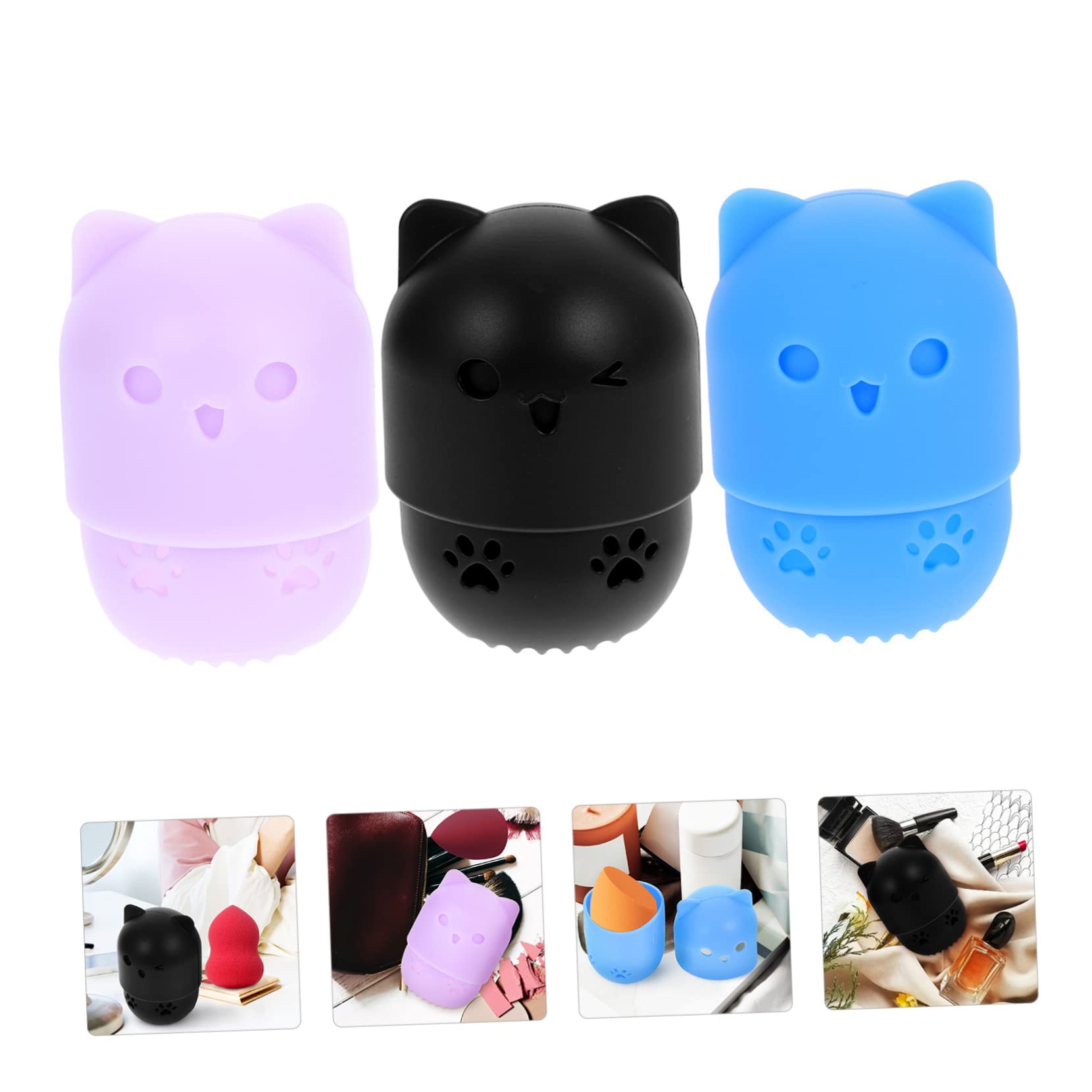 Housoutil 9stücke Makeup Schwamm Tragbare Aufbewahrungsbox Für Puder Puff Staubdichtes Reiseetui Für Sauberes Und Trockenes Makeup Zubehör