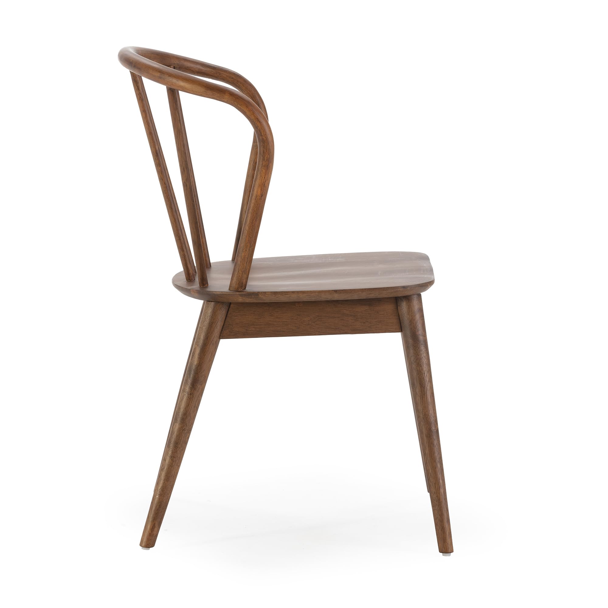 HOMN LIVING Pack 2 sillas Brisa Color Nogal, Madera Maciza, 47 cm (Ancho) 59 cm (Profundo) 83 cm (Alto)