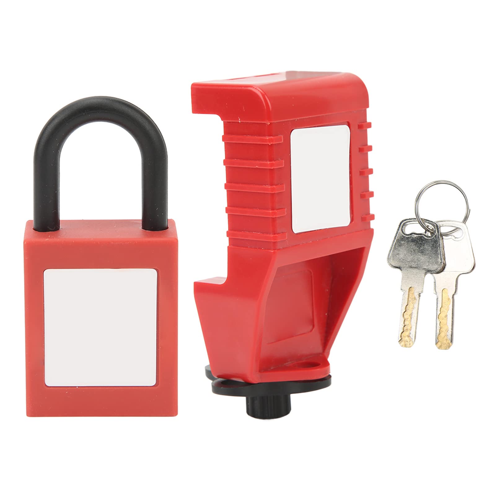 Nutriess Circuit Breaker Lockout Tagout Device 25mm Nylon Padlock Prevent Electric Shock Secure Electrical Safety Lock Mechanism for Industrial and Commercial Use