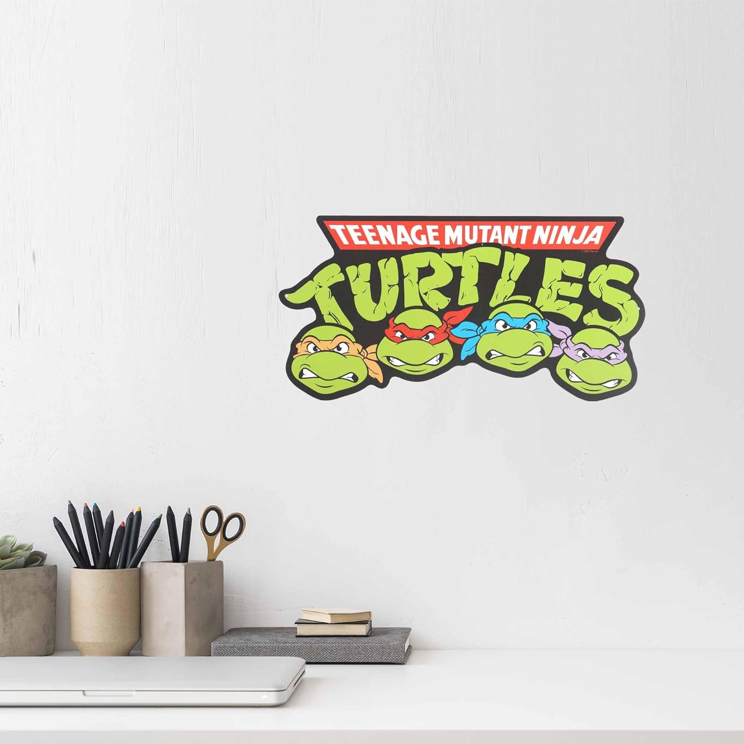 Teenage Mutant Ninja Turtles Logo Metal Sign - Fun TMNT Wall Decor for Bedroom or Movie Room