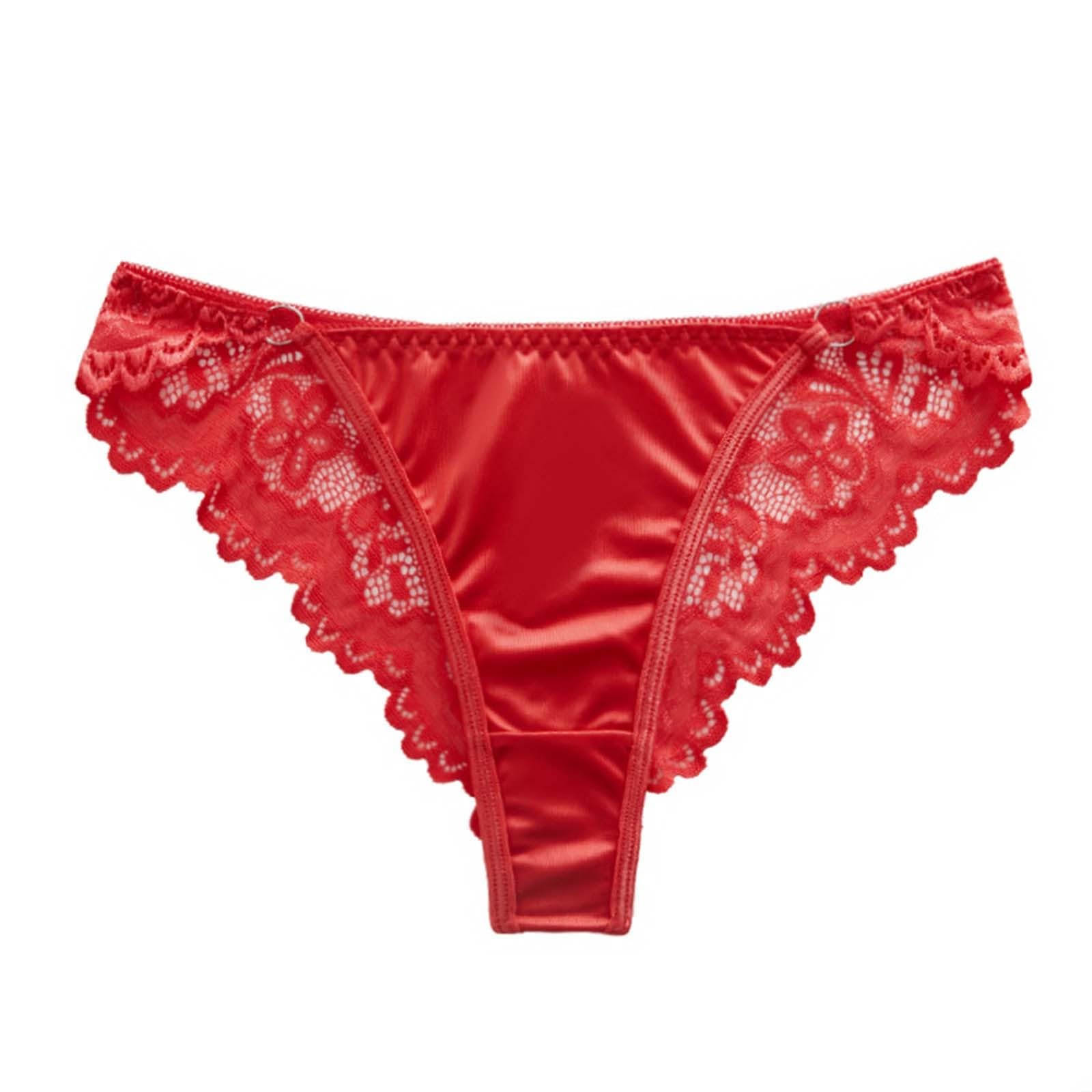 Women Floral Lace Mid-waisted Bikini Underwear Sexy Silky Hipster Panties Ladies Stretch Cheeky Half Pack Coverage