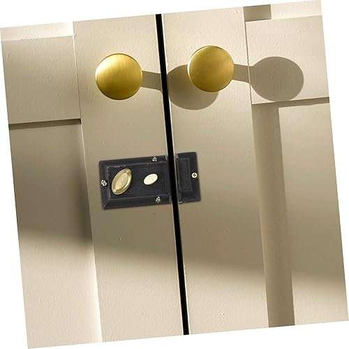 Miniatura 7 de KONTONTY 1 juego de cerraduras de puerta de madera vintage, manija de puerta con cerradura, cerradura de cilindro, cerraduras de perno muerto para