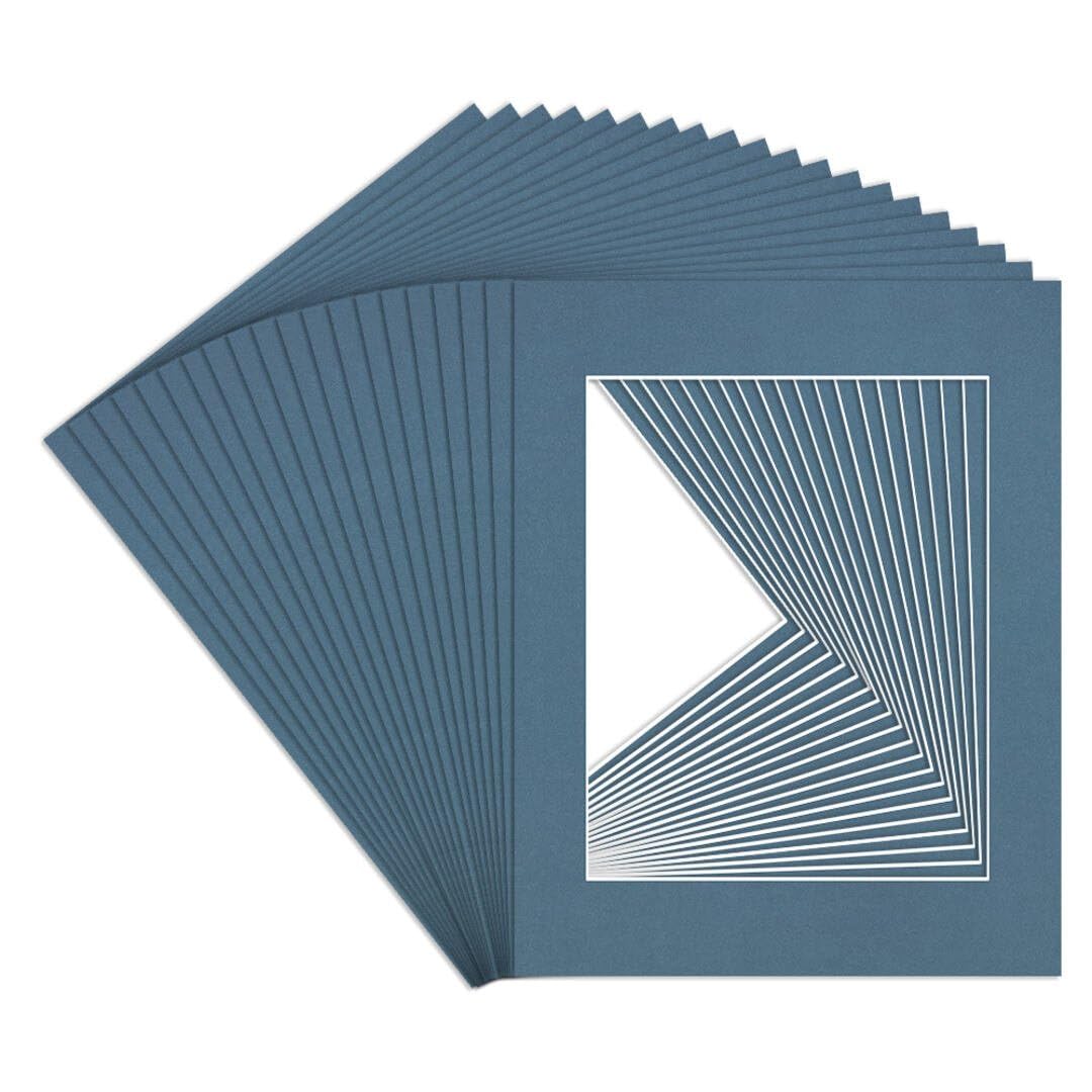 Procut Global 14x11" Pompadour Picture Mounts to Fit 10x8" Aperture - Precision Cut Cardboard Photo Mount - Ideal for Frames, Prints, Artwork & Certificates - Sizes & Colours Available - 20 Pack