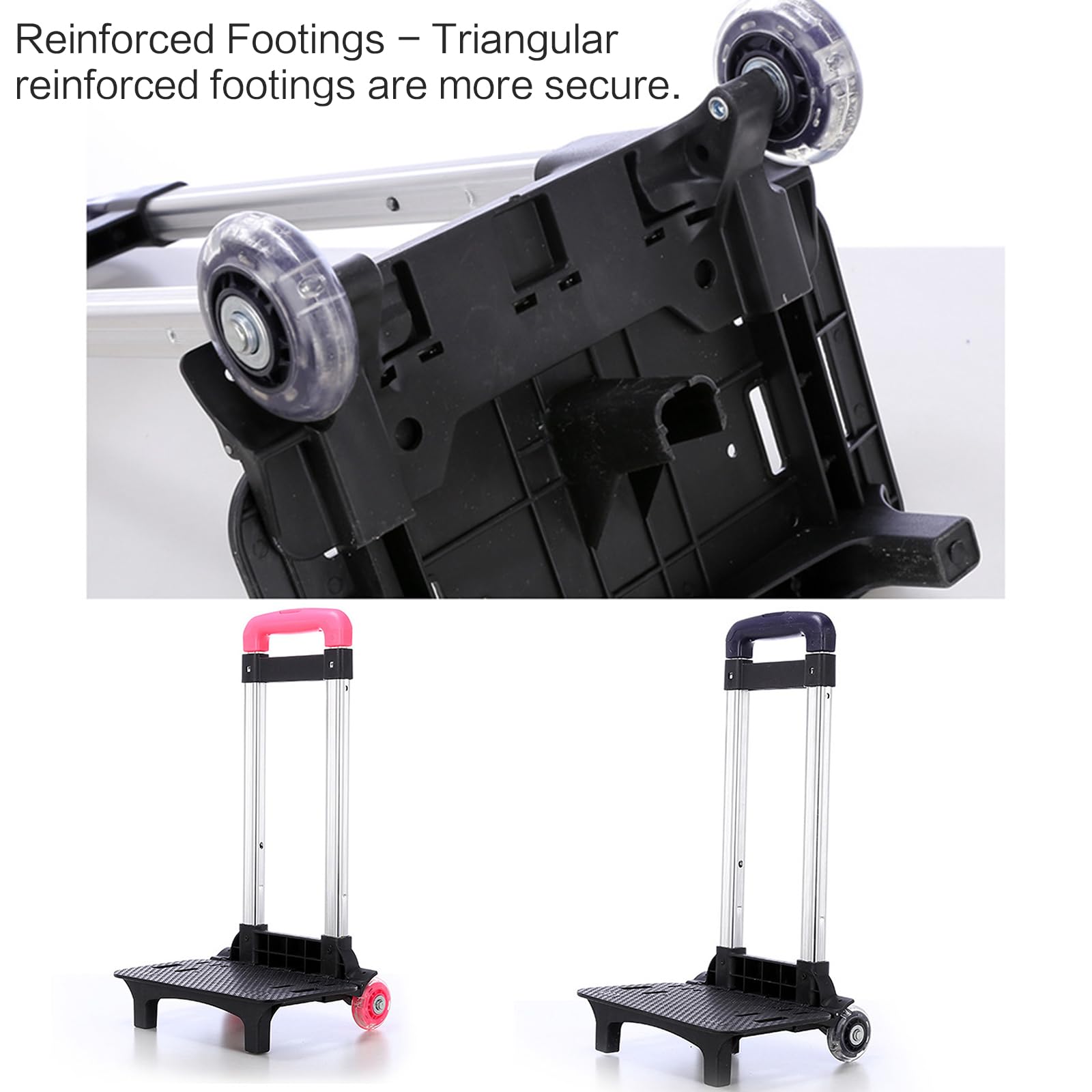 Zaino Trolley Pieghevole In Lega Alluminio - Carrello Per Scuola, Viaggi E Animali - Foto 10