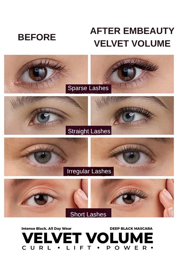 Ultra Black Volumizing Mascara – Lengthening, Waterproof & Smudge-Proof Formula, Long-Lasting Full Volume Effect, Easy-Apply Original Size Brush – 9 ml / 0.30 fl oz