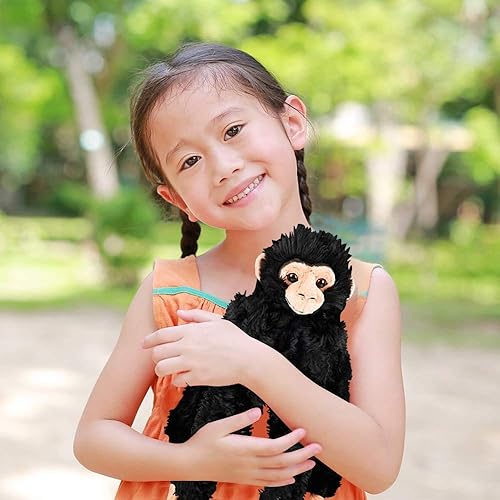 Miniatura 5 de ArtCreativity Juguete de peluche de chimpancé colgante negro, chimpancé de peluche de 19 pulgadas con diseño realista, suave y abrazable, bonita
