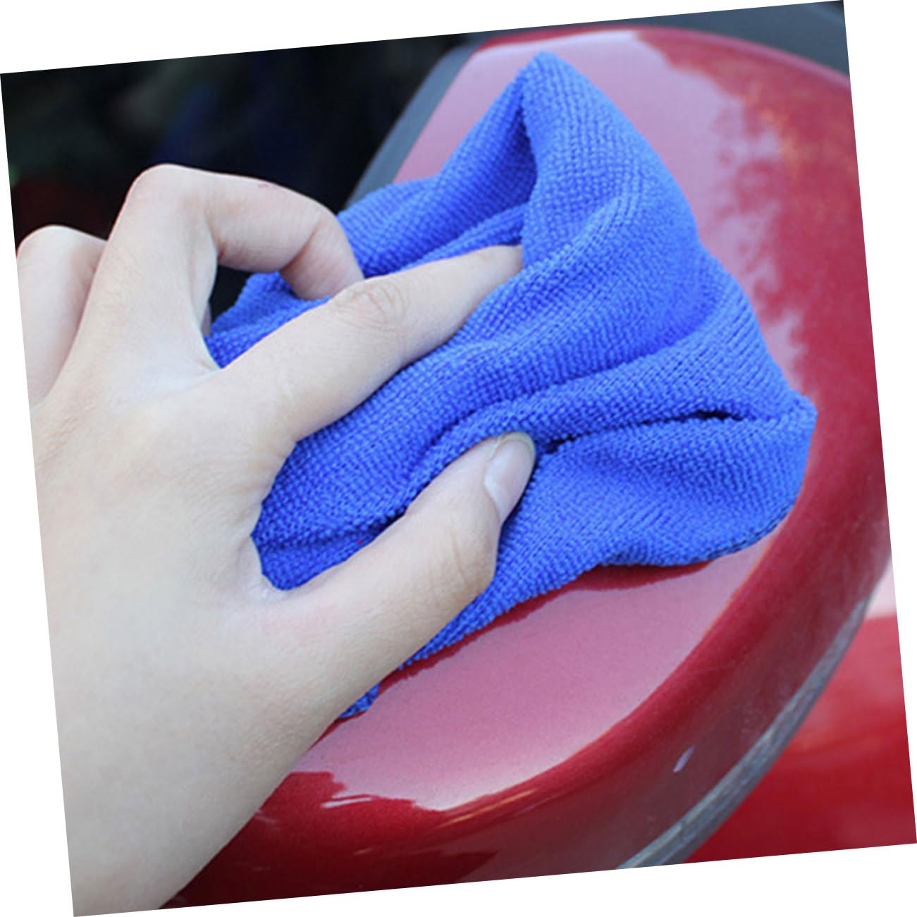 PRETYZOOM Panni Lavaggio Auto 50 Pezzi in Microfibra, Asciugatura | Blu, Poliestere, senza Graffi e Pelucchi, per Mobili, Tavoli e Lavori Domestici