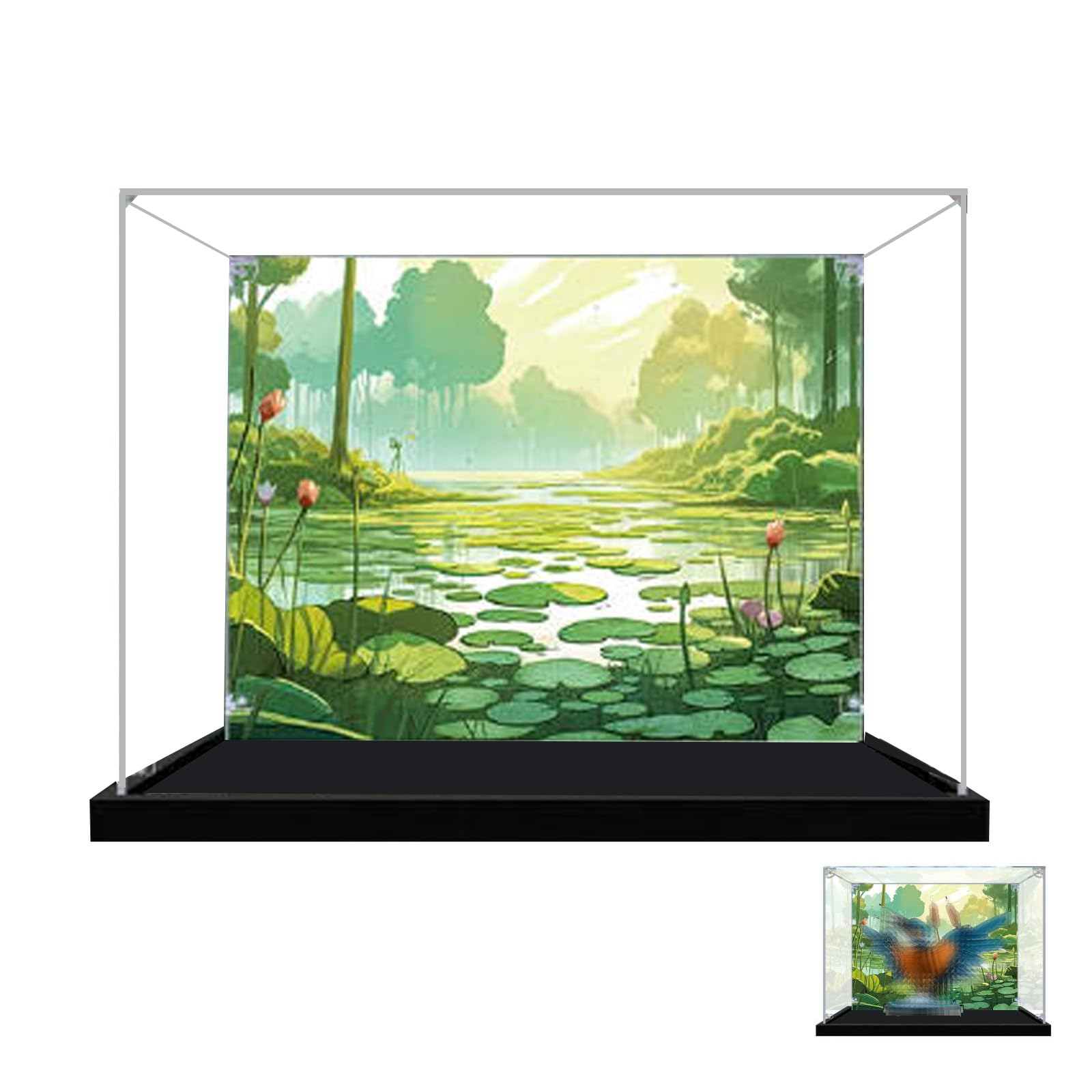 Acrylic Case for Lego 10331 Emerald Bird Clear Display Box, Model Not Included (Background)