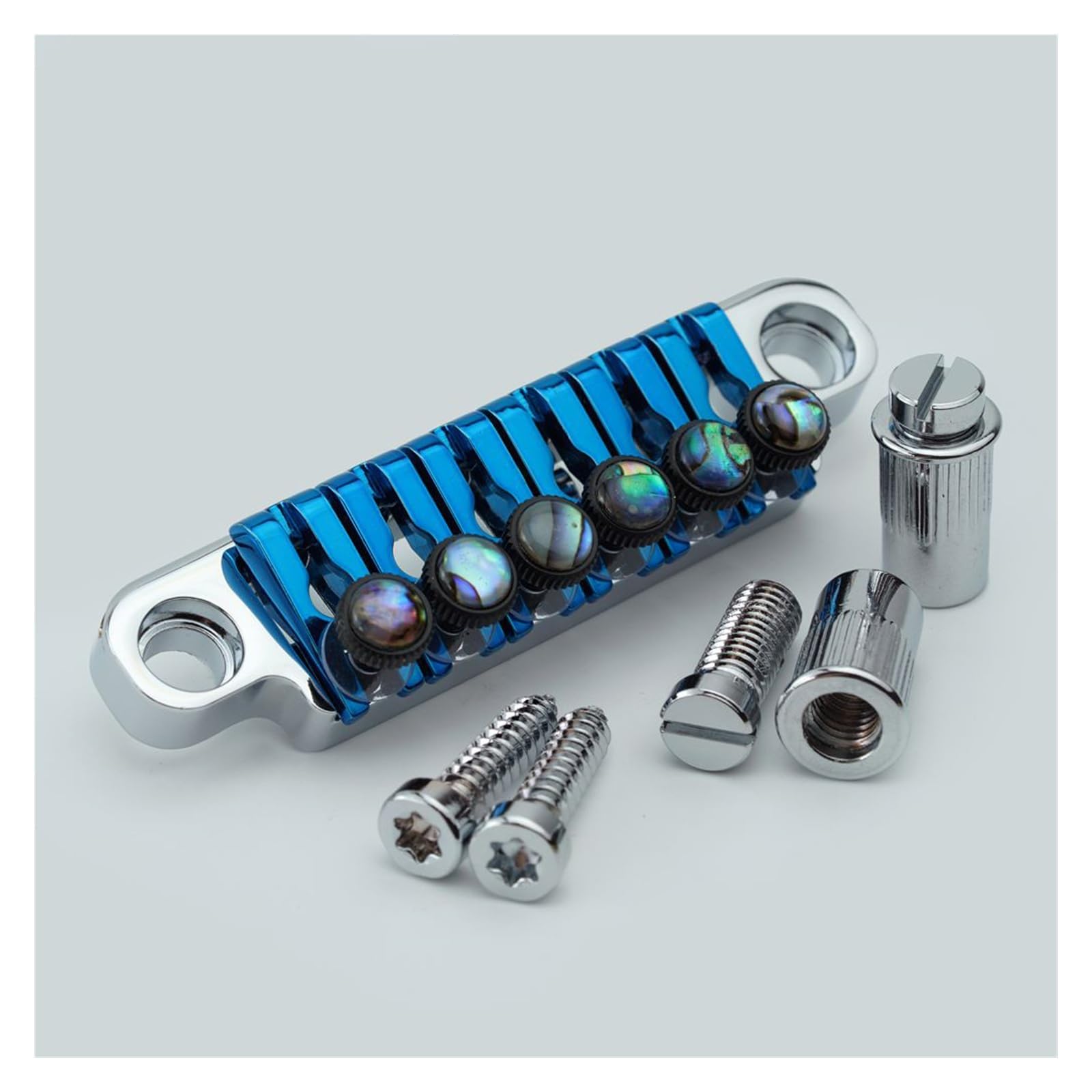 Gitarrensteg-Saitenhalter Vintage TP-Brücken mit Nieten for LP 6-saitige E-Gitarre(BLCR)