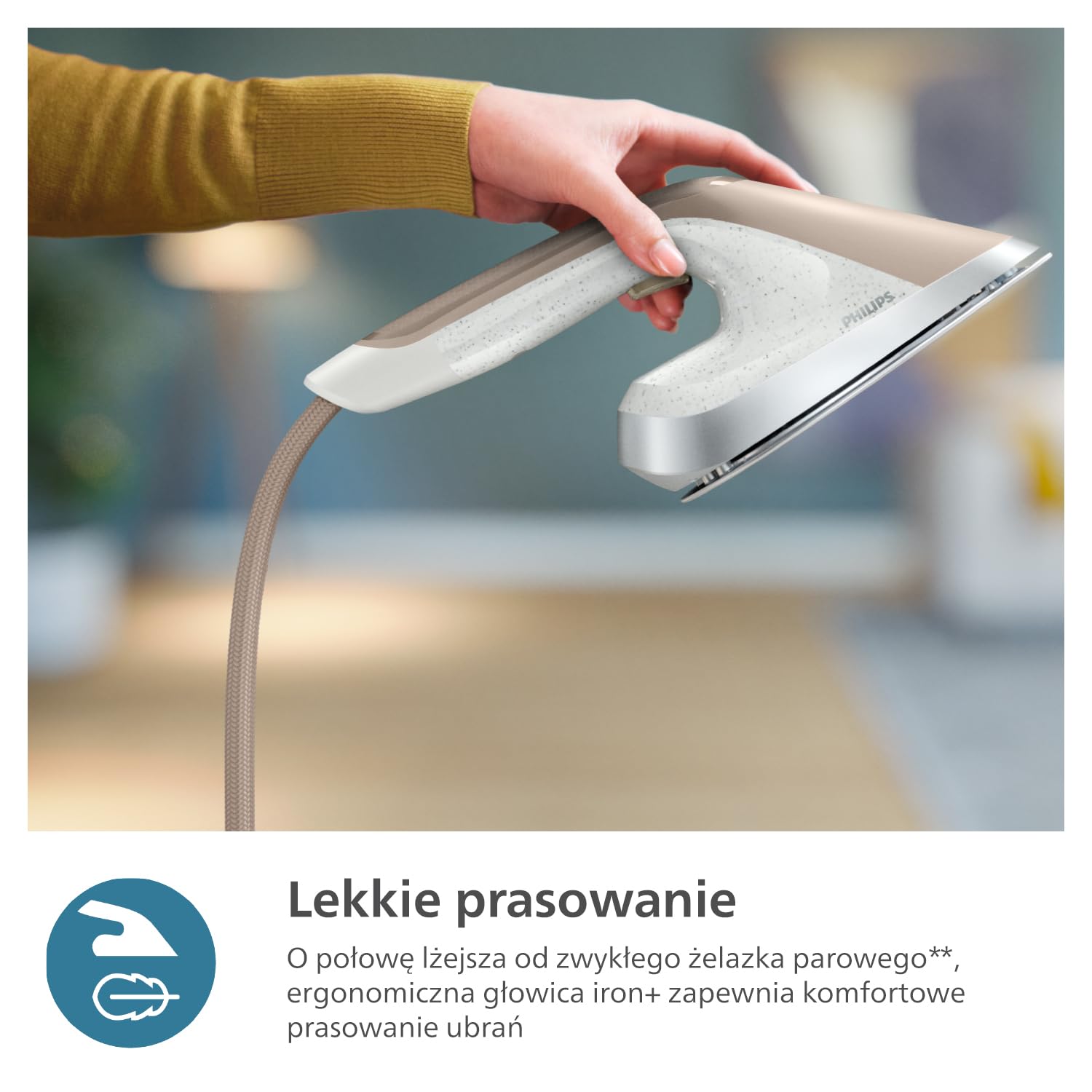 Philips Urządzenie do prasowania All-in-One z Serii 6000 - Deska o wielu kątach nachylenia, Technologia Brak Przypaleń, Moc 1800W, Zabija Do 99,9% bakterii i roztoczy* (AIS6010/10)