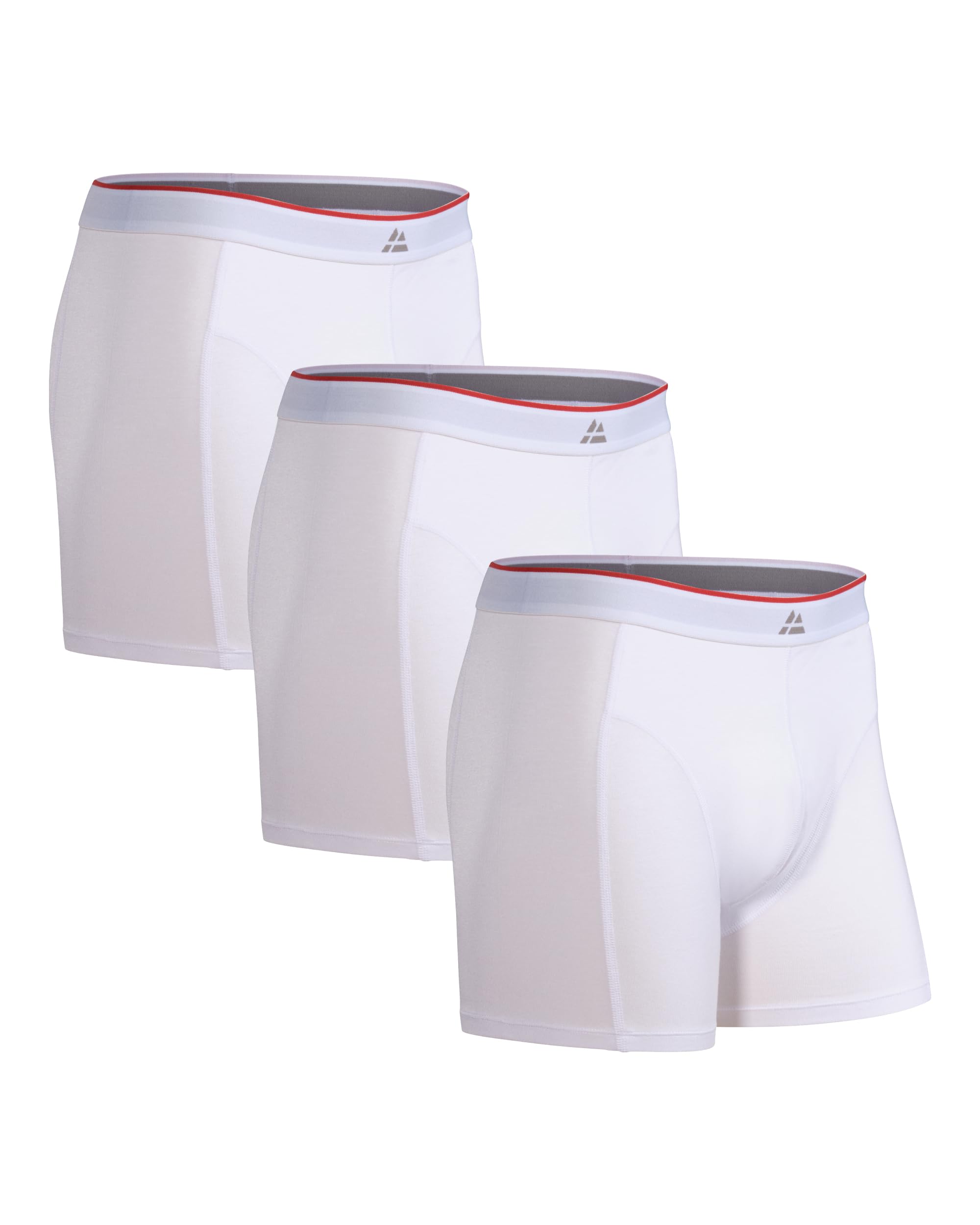 DANISH ENDURANCE 3er Pack Bambus Boxershorts Herren, Superweiche Unterhosen Männer, Weiß, M