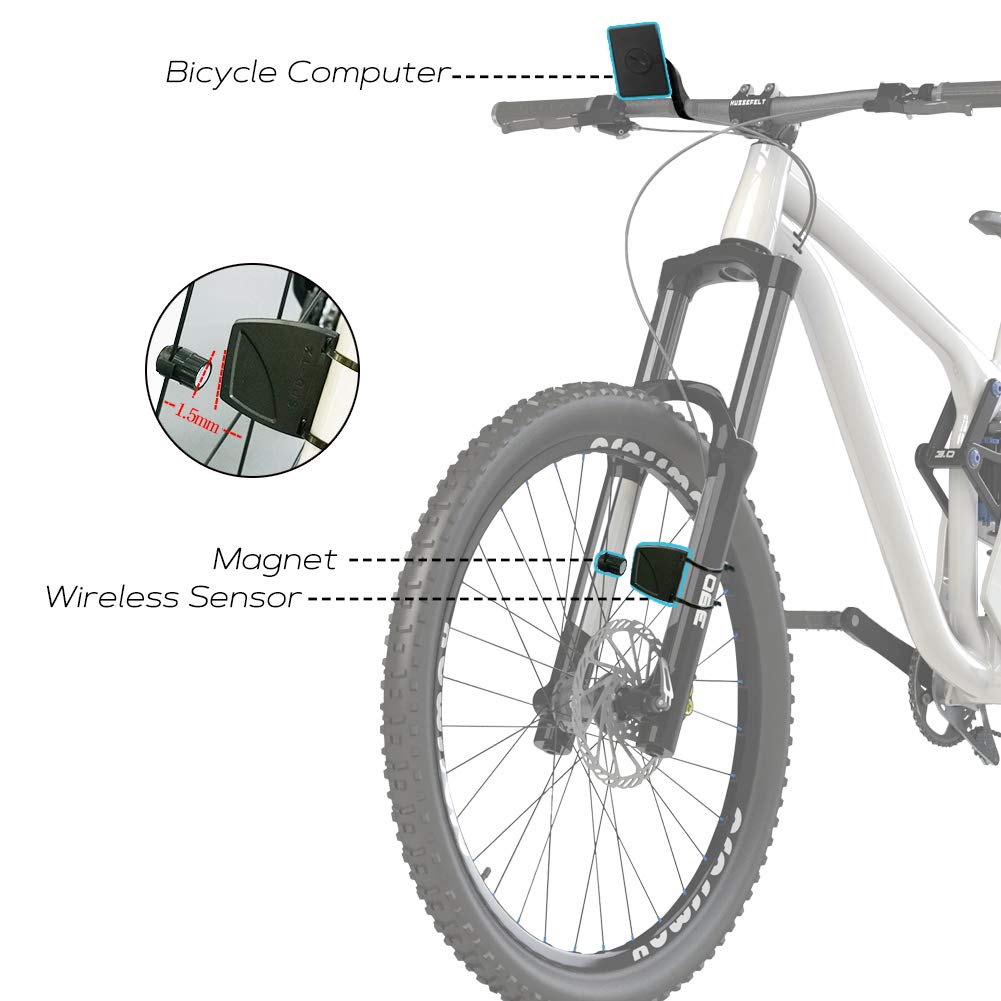 Contachilometri per Bicicletta Wireless 2.8" Schermo LCD Impermeabile Multifunzionale