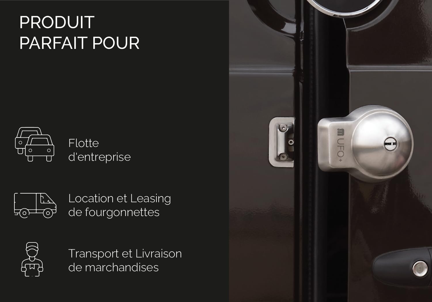 Serrure Antivol UFO+ Double Acier Inox pour Véhicules Utilitaires