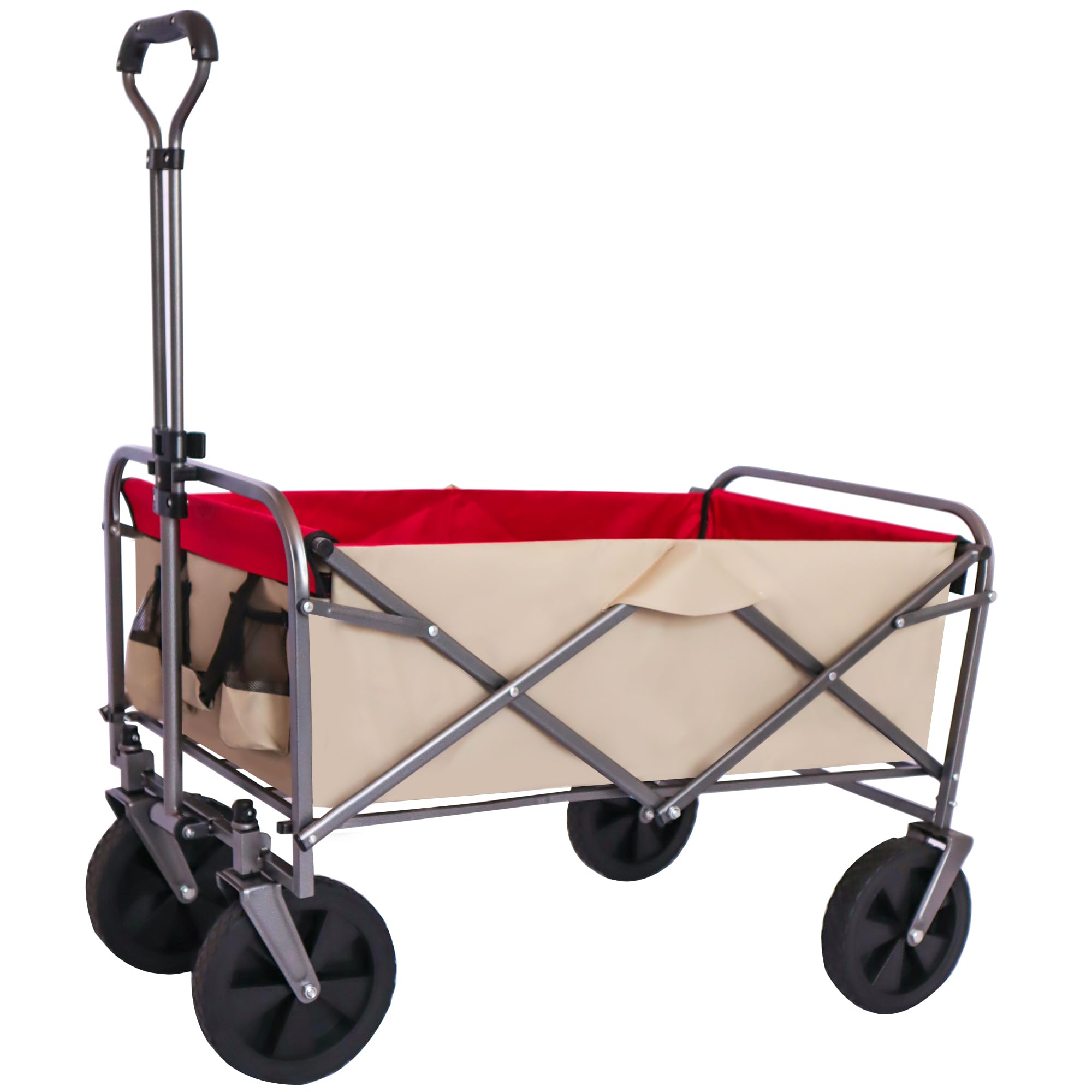 Chariot utilitaire robuste à poignée réglable pour le jardin