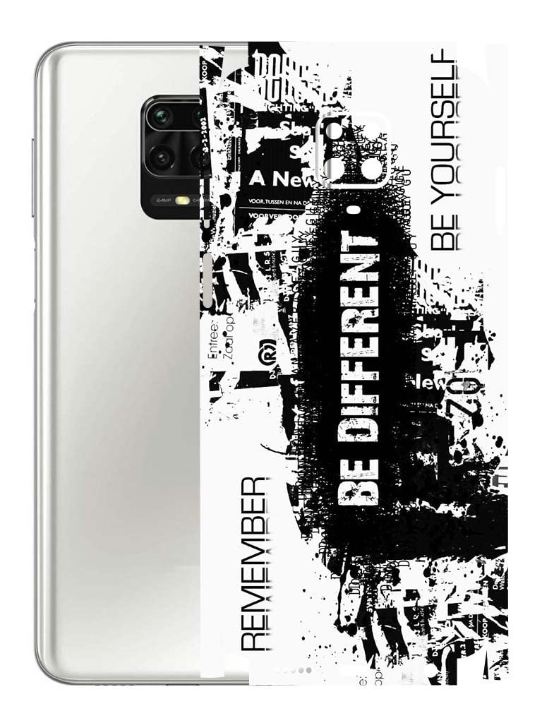 AtOdds - Redmi Note 9 Pro Max Mobile Back Skin Rear Screen Guard Protector Film Wrap with Camera Protector (Coverage - Back+Camera+Sides) (Be Different) (B0B94VJMB3) Amazon Price History, Amazon Price Tracker