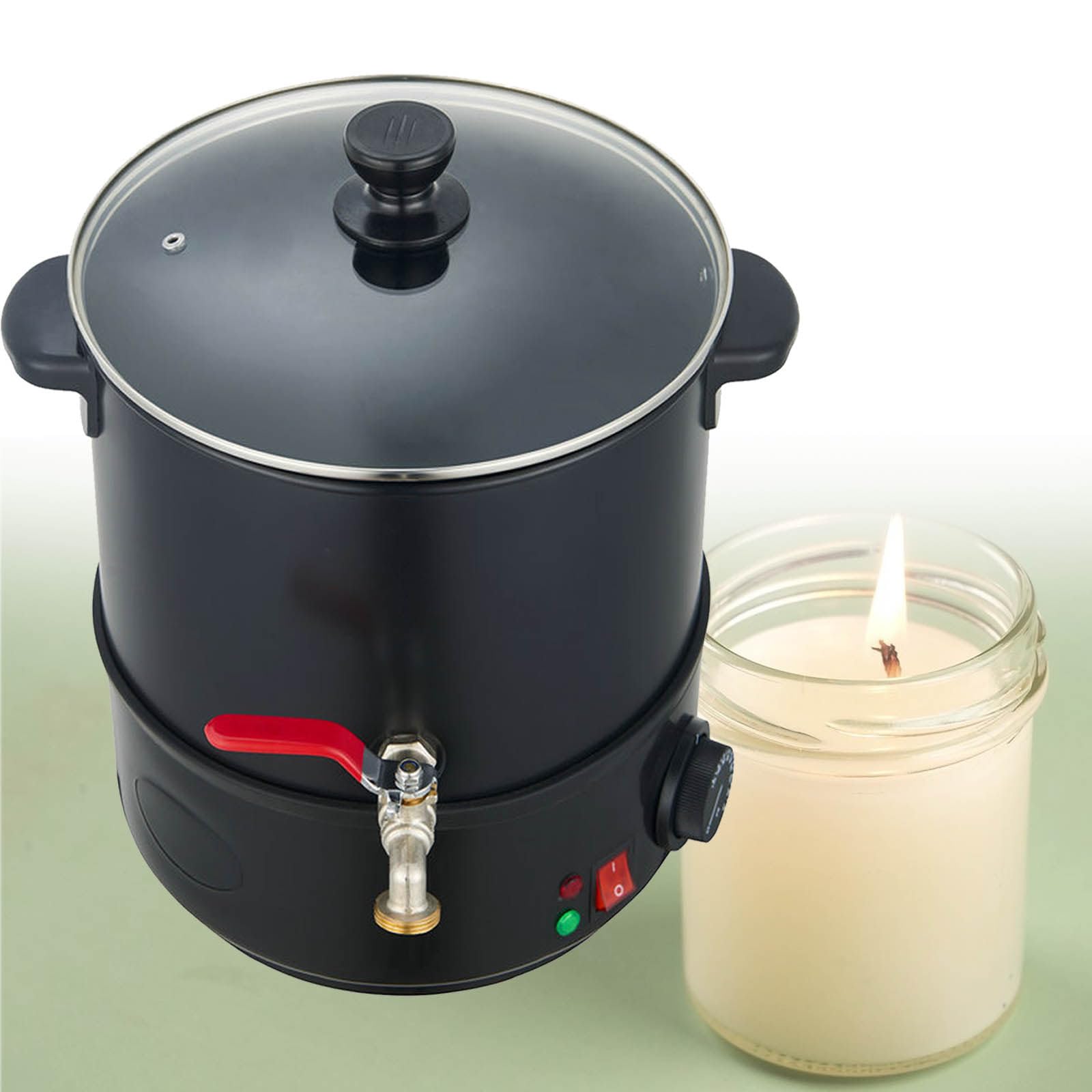 Fusor De Cera Para Hacer Velas, Capacidad De 22 Libras/26 Libras, Crisol De Cera Para Velas Con Boquilla De LatóN Para Base De JabóN De Cera De Soja,12L