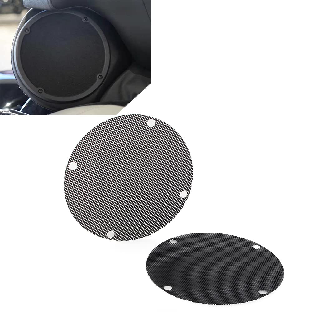 Zhisheng Motorcycle Iron Mesh Speaker Grills, Rear Speaker Grille Cover for Harley Touring FLHTCSE, EFI FLHTCI, FLHTC, EFI FLHTI, FLHT, FLHTCU, Black