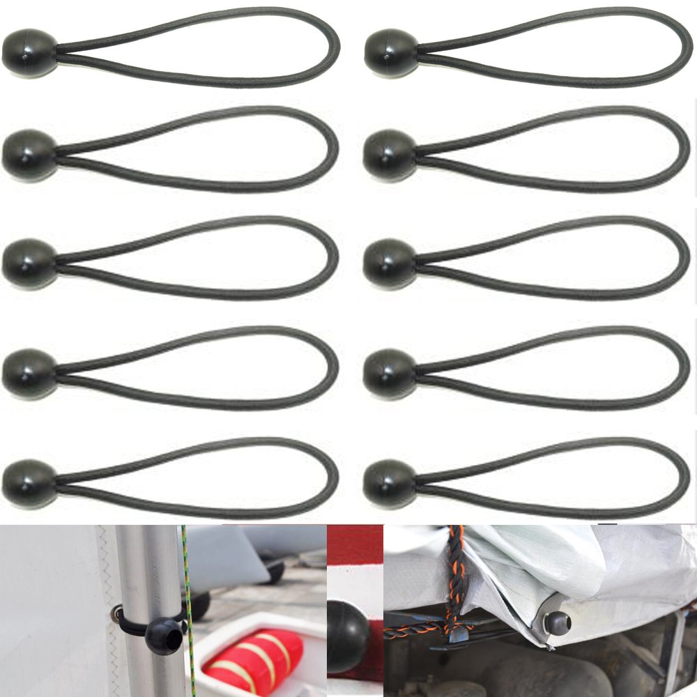 Shenzhen Langtao Bang International Trade Co., Ltd. （Pack Of 10） 6" Bungee Ball Cord Tie Down Strap Canopy Tarp Tent For Anchoring Tents, Canopie Marquees Gazebos Tent