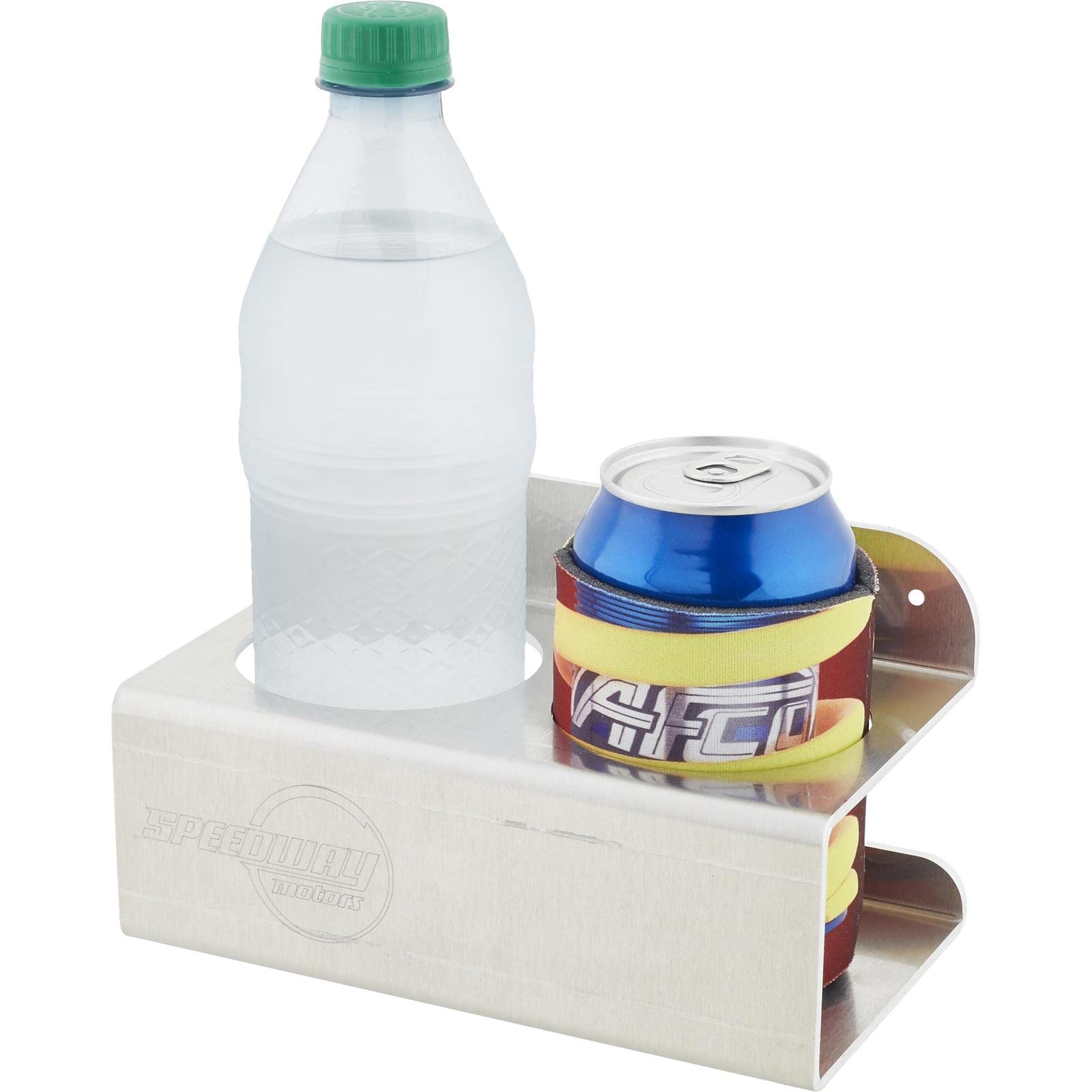 Wall Mount Cup, Can, and Bottle Holder, Aluminum, 3 Inch Holes