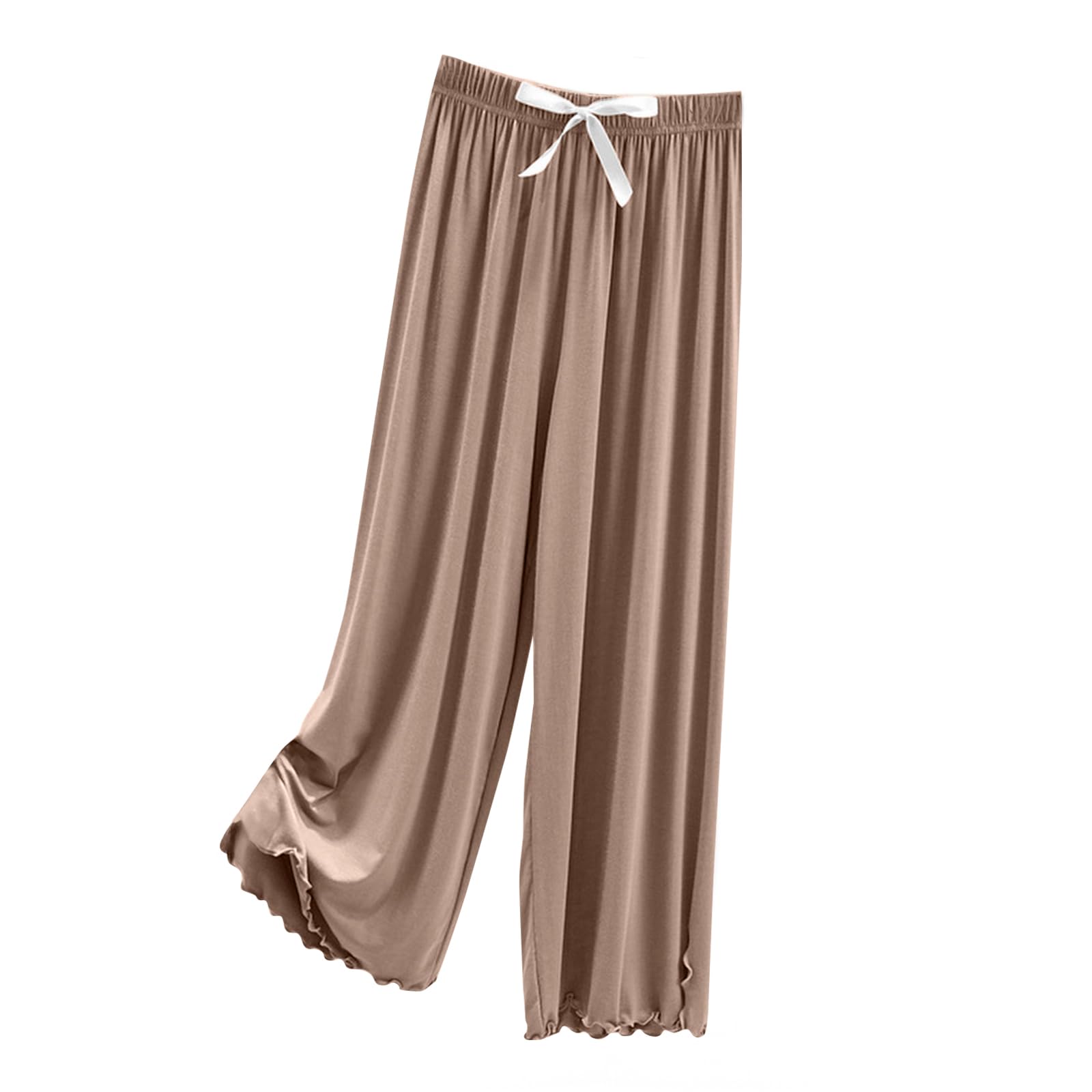 Pants for Women Wide Leg High Waist Trousers Drawstring Loose Fit Sweatpants Soft Lounge Casual Bottoms Fall Winter
