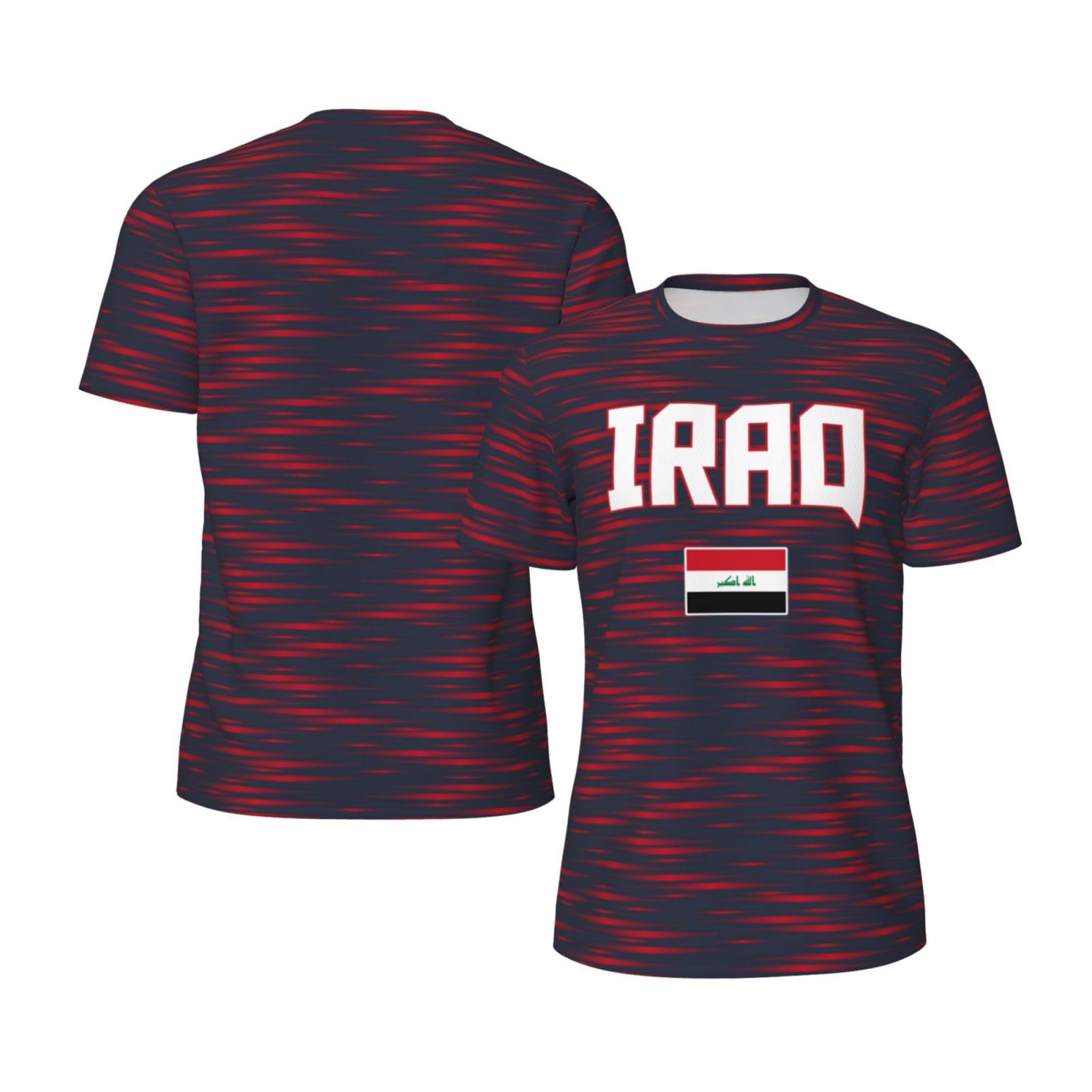 DABOYOZHZH Iraq Flag Cool Iraqans (124) Sports Jersey Mesh T-Shirt 3D Print for Running Cycling Soccer Tennis Fitness Climbing Shirts