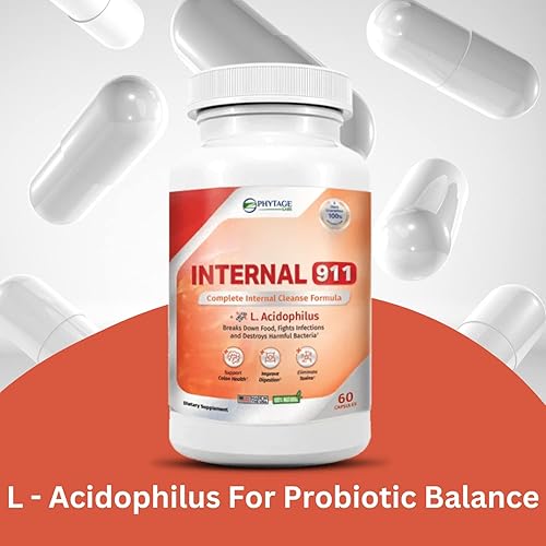 Miniatura 3 de Internal 911 - Suplemento desintoxicante de limpieza de colon, limpiador laxante natural que elimina toxinas para una mejor digestión y piel