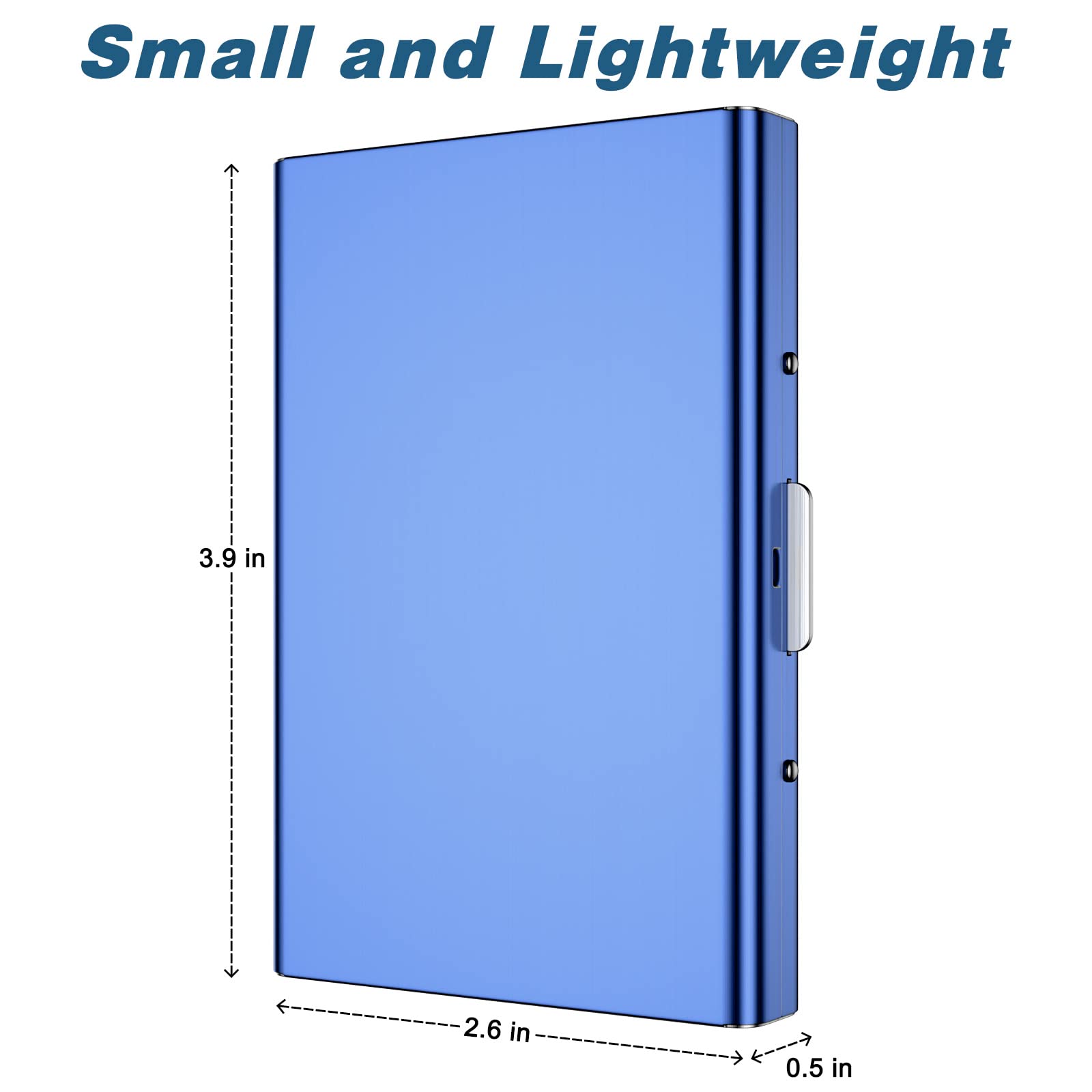 Rimilak Porta Carte RFID In Metallo - Mini Portafoglio Sottile Con Blocco RFID, 6 Slot (fino A 12 Carte), Design Sole E Luna Per Donna/Uomo