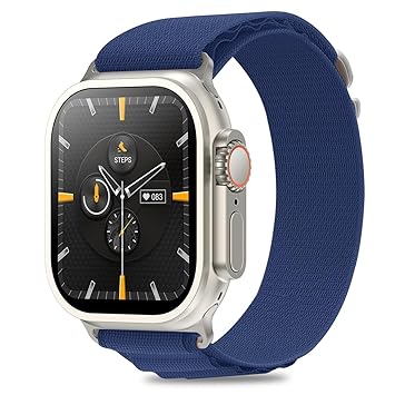 pTron Newly Launched Reflect Pro Plus Smartwatch, Bluetooth Calling, 2.01" Full Touch Display, 650 NITS, Digital Crown,Metal Frame,100+ Watch Faces, HR, SpO2, Voice Assist, 5 Days Battery Life (Blue) - image, photos