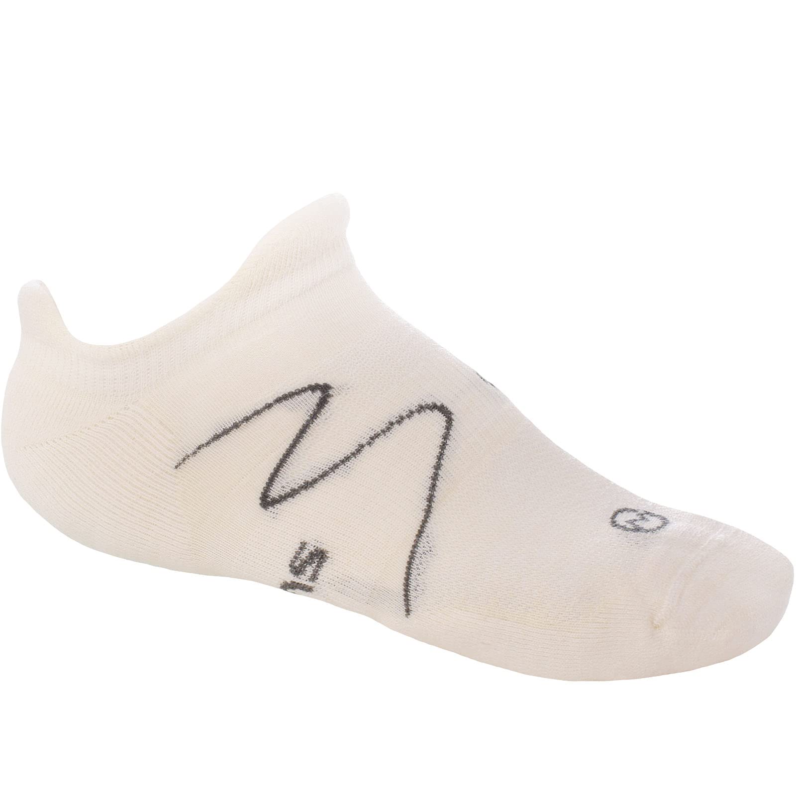 Moggans Merino Wool No Show Socks, Below Ankle, 60% Mulesing-Free Merino Wool (UK, Alpha, L, Regular, Regular, White)