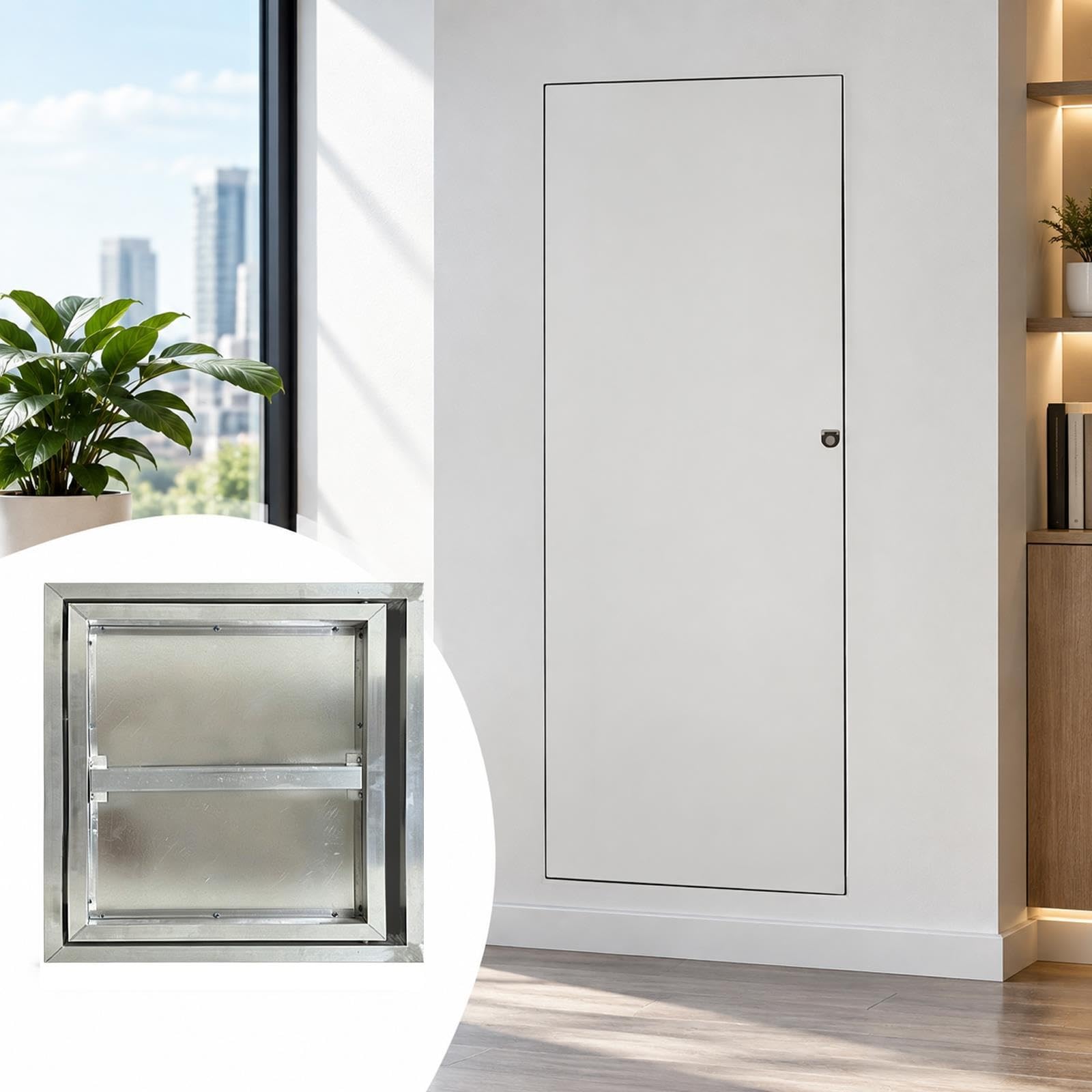 Puerta de inspección de Montaje a RAS, Panel de Acceso de Aluminio Ligero con pestillo magnético para un fácil Acceso a Las Empresas de Servicios en la Pared