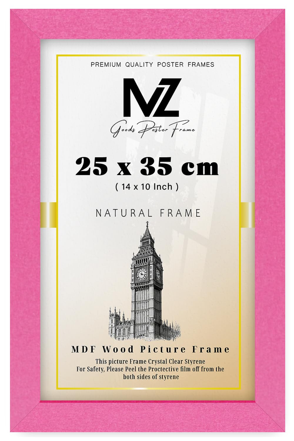 Mz Goods Pink | Eton Wood Puzzle (25 X 35 Cm) Frames, Certificate, Small Engineered Wood Frames| 14 X 10 Inch Mdf Frame 250 X 350 Mm [ ]