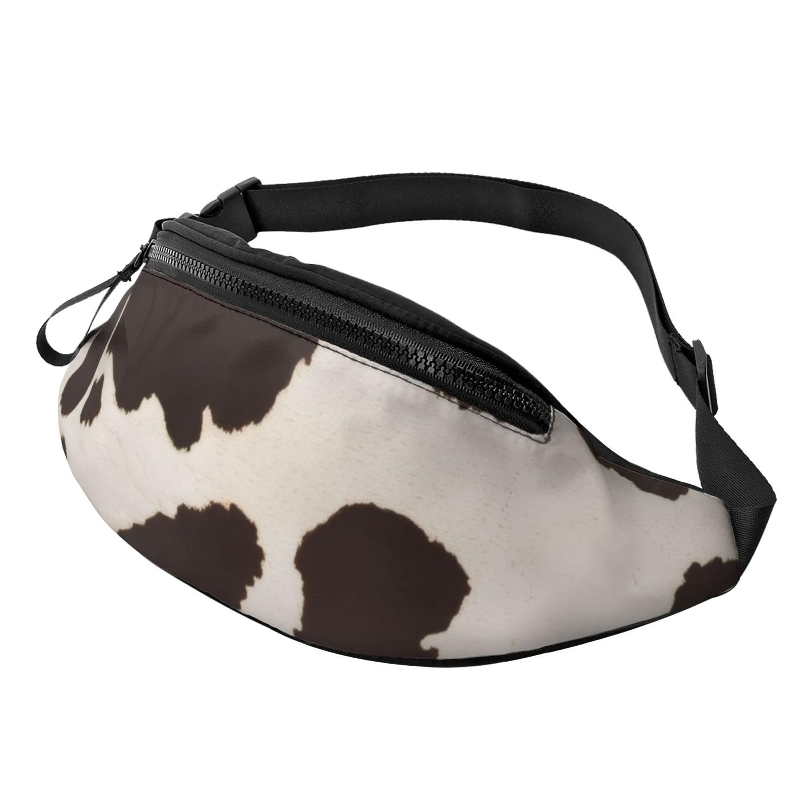 Fashion Cow Fur Print Bum Bag | Fanny Pack & Chest Pack | Adjustable Waist Bag for Women & Men | Secure Zip | Lightweight & Compact | Perfect for Travel,Sports,Hiking,Outdoor