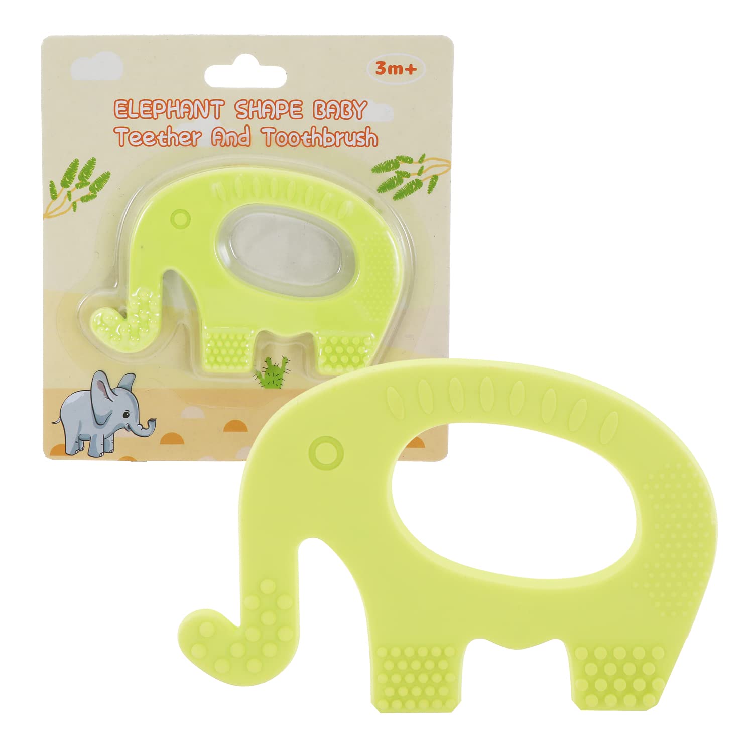 XGYLVFEIBaby Teething Toy - BPA Free Silicone, Easy to Grip Teeth, Effective Elephant Teeth Ring Toy Best for Babies 3-24 Months, Baby Boys & Girls