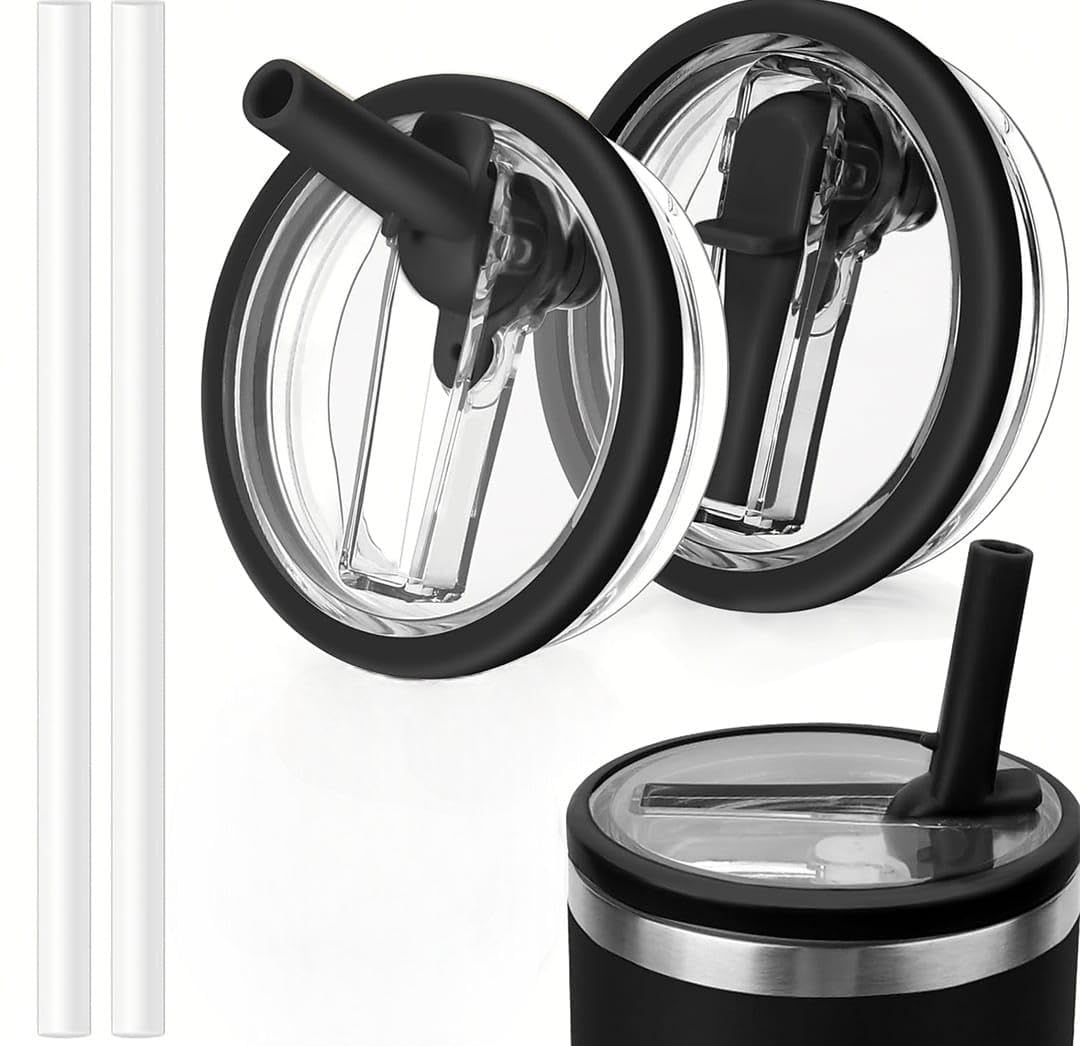 2 Pcs Stanley Lid Replacement 40 Oz,Flip Straw Reusable Stanley Cup Lids Spill Proof 40oz, H2.0 Quencher Protour Tumbler, Spill Proof Cover, Spill-Proof Design, Quencher Cup Accessories