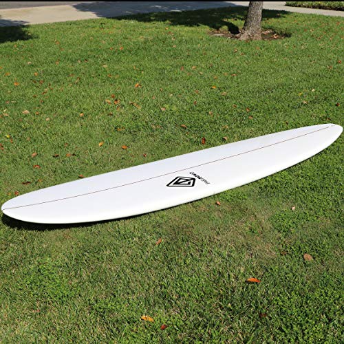 Paragon Surfboards Retro Noserider Longboard | High-Performance & Fun Single Fin Long Board Surfboard for All Wave Conditions | 8'0 | 9'0 (White, 8'0" x 22" x 3")
