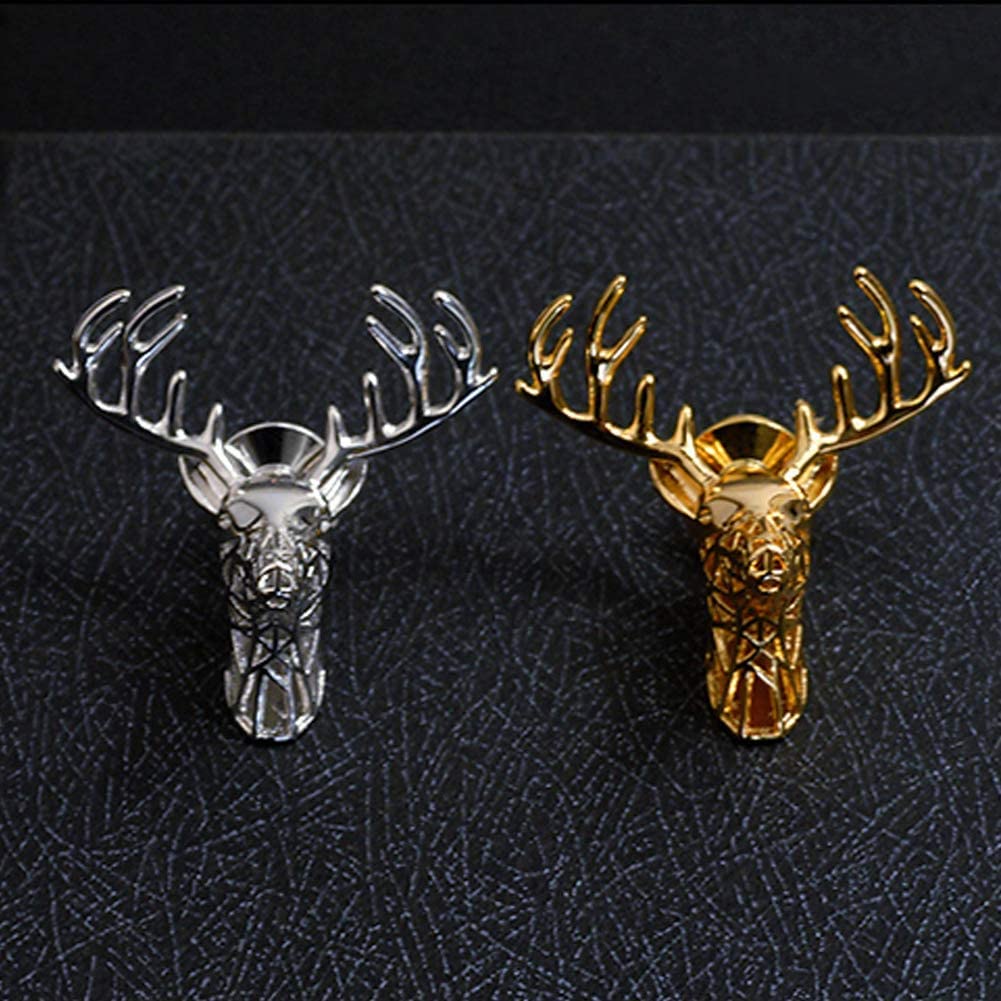 KYUSAR Brosche Broschen Retro Elch Tier Brosche Pin Weihnachten beliebte süße Goldhirschgeweihe Kopfnadel Broschen Weihnachtsschmuck Broschen FüR Kleidung (Blue : F, Size : 3.1 * 3.3CM)