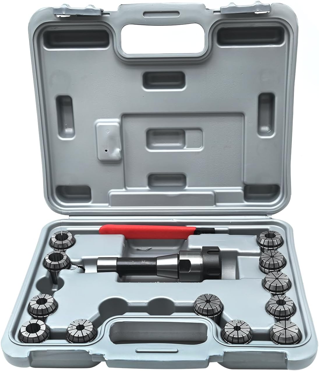 R8 Taper ER32 Collet Set, R8 ER32 Collet Holder Chuck Kit with 12 PCS Collets (0.01-0.015mm Accuracy)