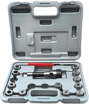 R8 Taper ER32 Collet Set, R8 ER32 Collet Holder Chuck Kit with 12 PCS Collets 0.01-0.015mm Accuracy