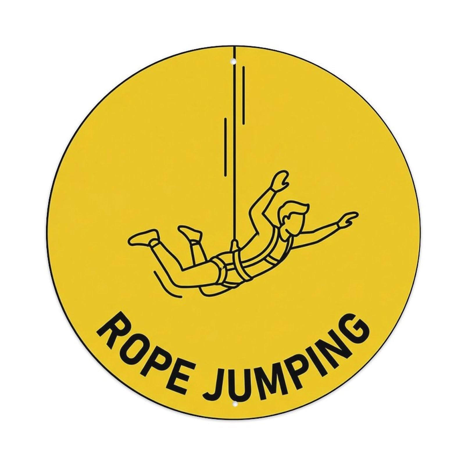 Vintage Rope Jumping Extreme Sports Vintage Metal Tin Sign Plaque Wall Decor for Cafe, Club Bar, Office, Garden Metal Poster 8x8Inch
