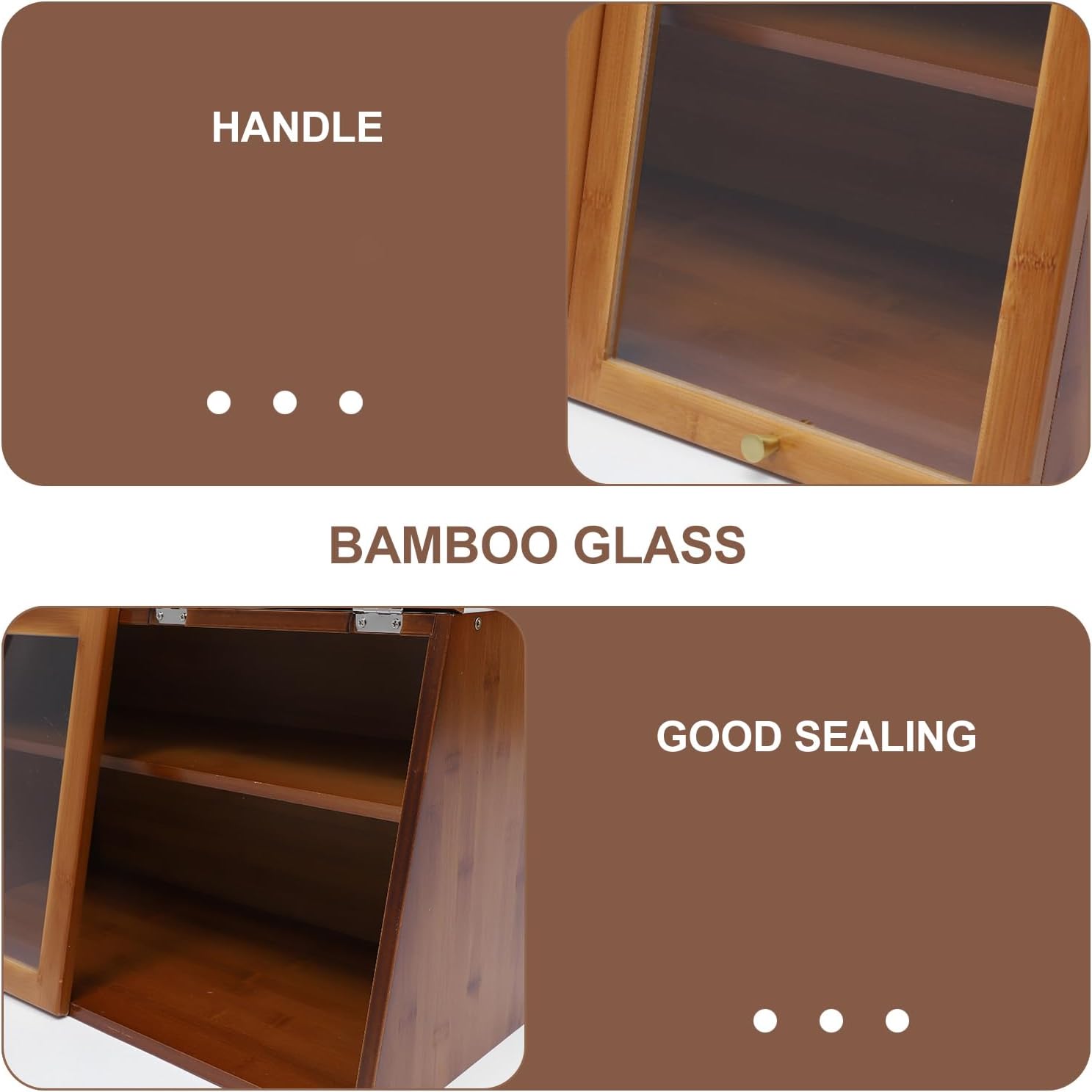 Creative Sideboard Storage Cabinet with Two Doors, 59.6x29x33.5cm Retro Wood Countertop Storage Holder for Cups and Wine, Multifunctional Kitchen and Dining Room Organizer