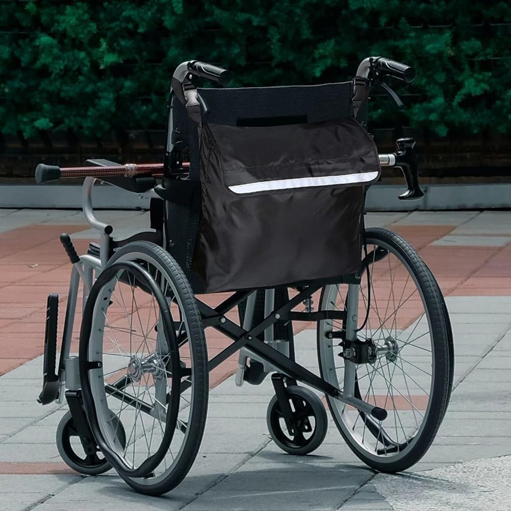 Rollstuhl-Rucksack-Tasche, Große Kapazität, Rollstuhl-Mobilitäts-Scooter-Tasche, Rollstuhl-Rücken-Aufbewahrungstasche Mit Reflektierendem Streifen, Rollator-Sitztasche, Große Wasserdichte Tasche