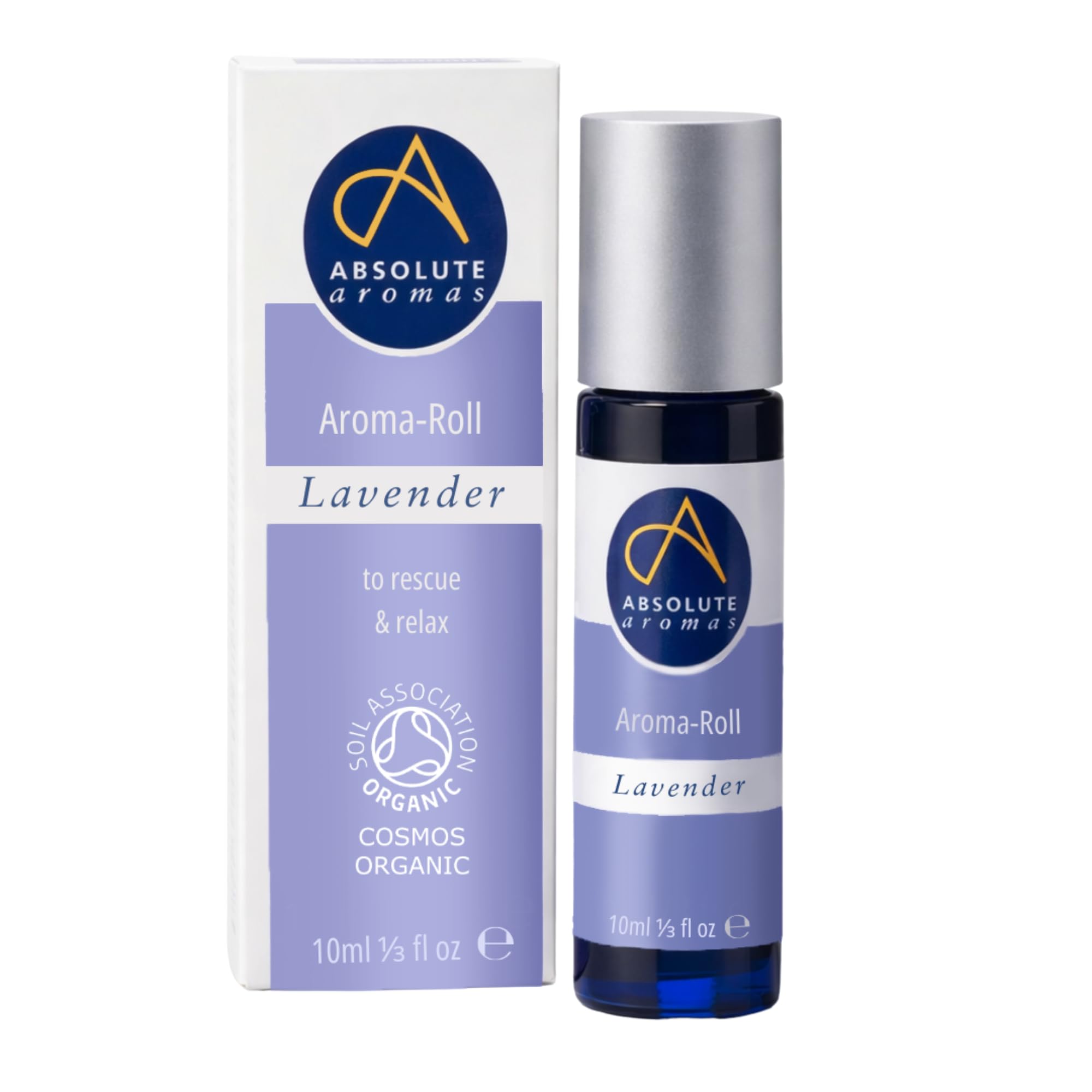 Lavender Aroma-Roll Roller Ball - Contains 100% Pure, Natural, Organic Lavender Essential Oil - A Light Calming Essential Oil Blend to Soothe and Balance