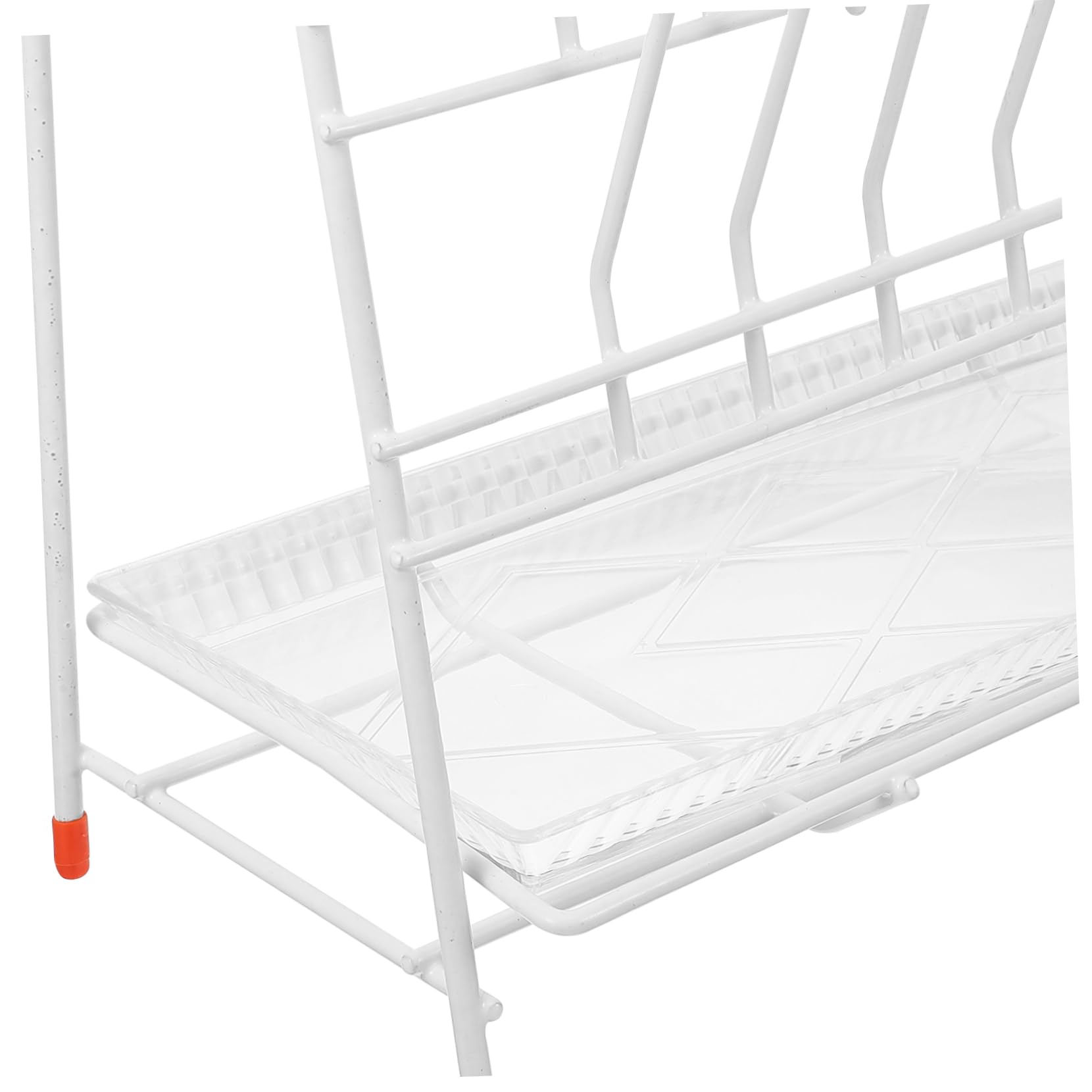 Abtropfgestell aus Eisen 32 Fächer Stabilem 32-Stift Design für Effiziente Trocknung von Glaswaren Weiß