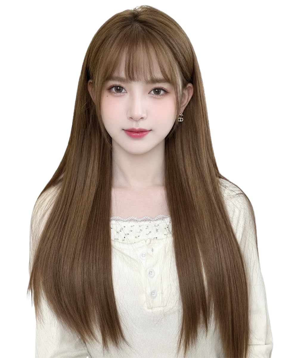 Amazon.co.jp: knnzkウィッグ ロング ストレート フルウィッグ 小顔